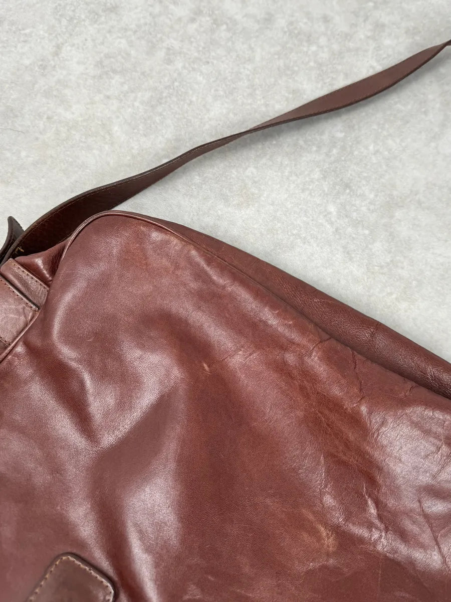 2012 Maison Margiela H&M Brown Shoulder Leather Bag