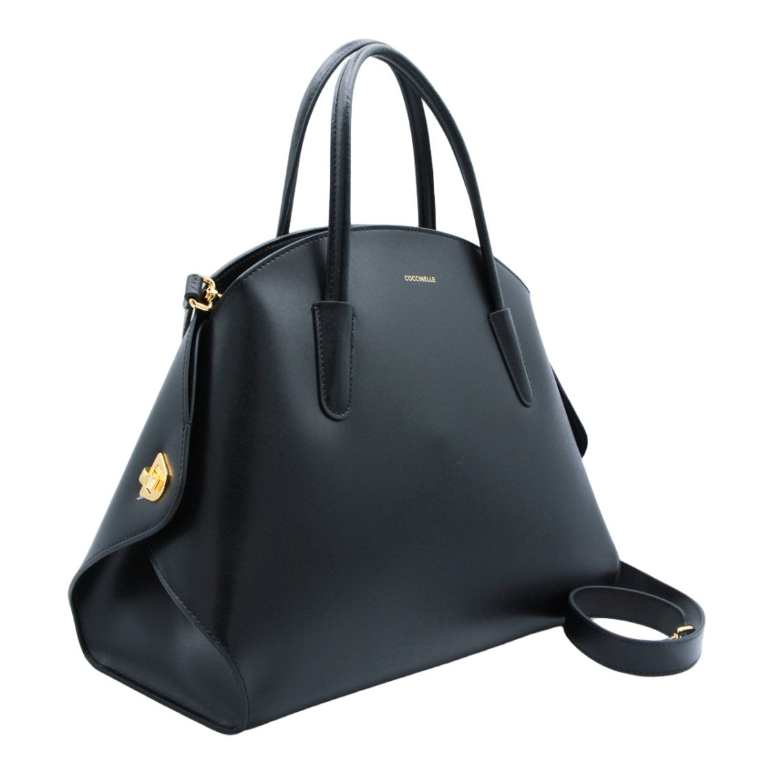 Coccinelle Structured Handbag With Gold-Tone Accents