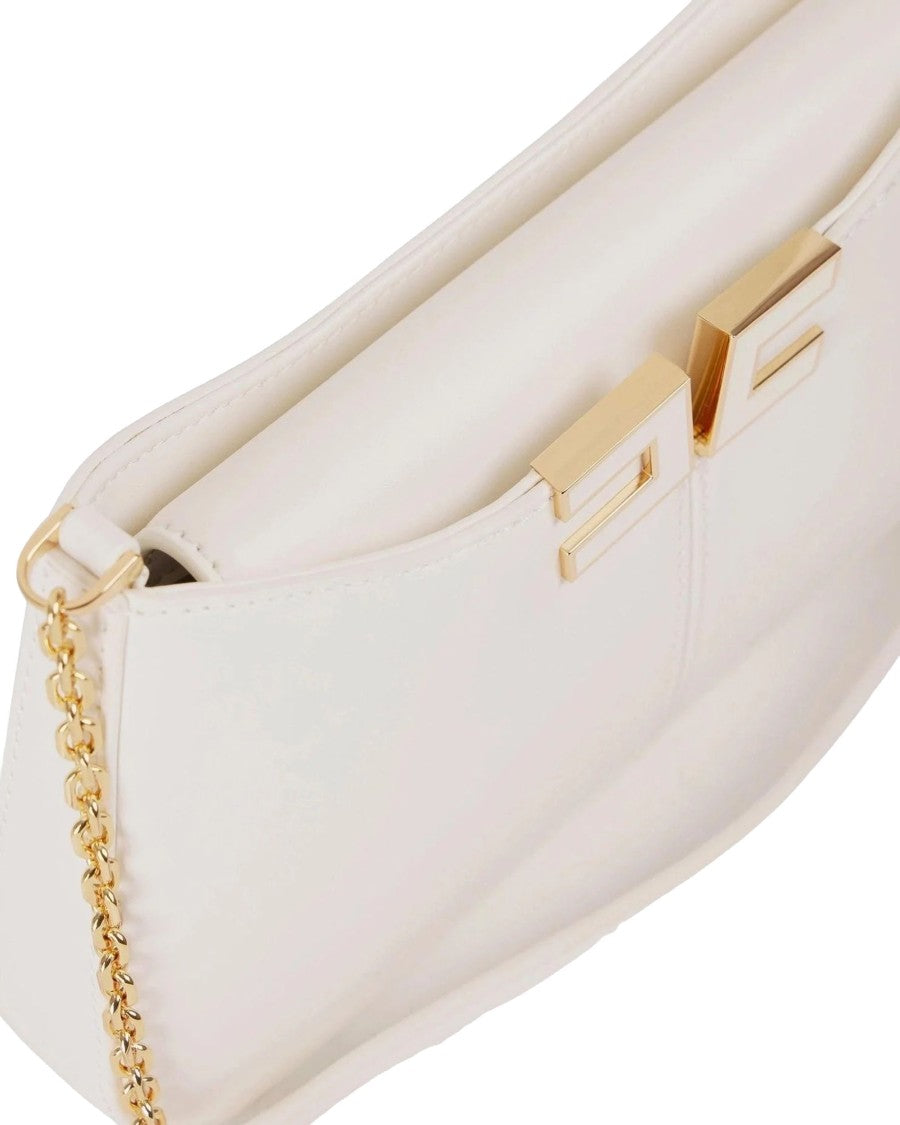 Elisabetta Franchi V-Cut Shoulder Bag With Gold Logo Detail