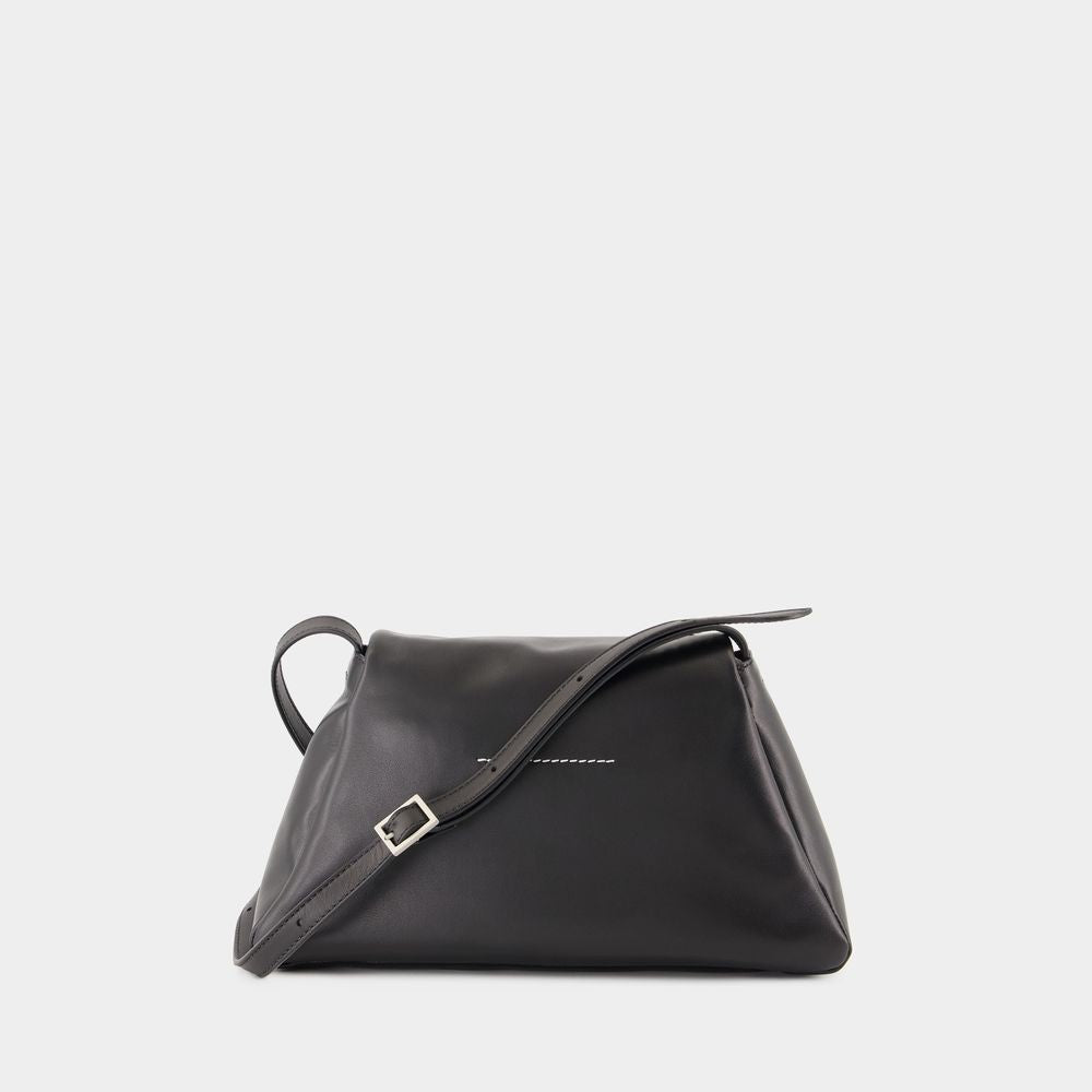 Mm6 By Maison Margiela Numeric Medium Soft Crossbody - Leather - Black