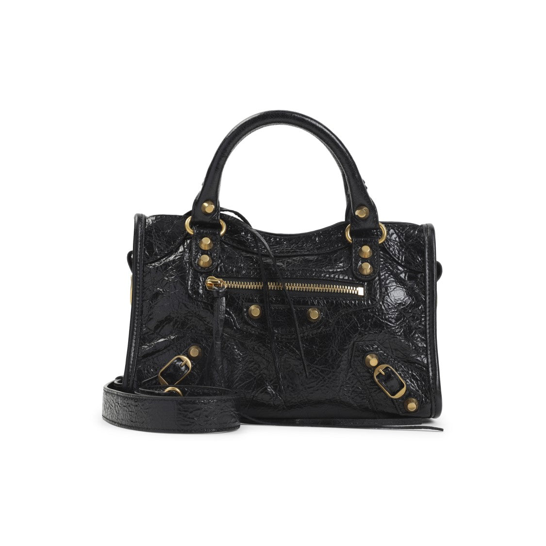 Balenciaga Le City Mini Black Lamb Leather Shoulder  Bag