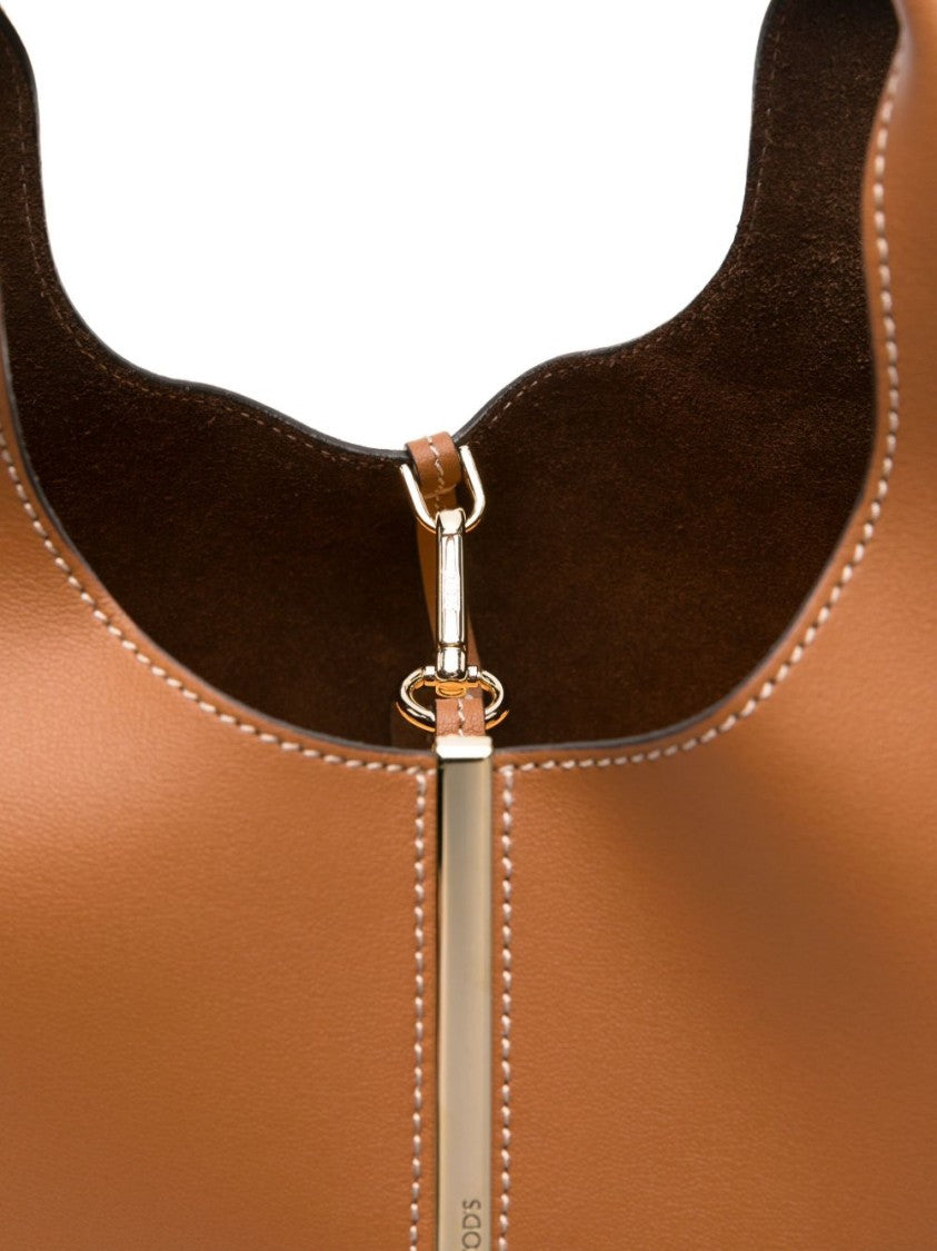 Tod's Spacious Calfskin Leather Tote Bag