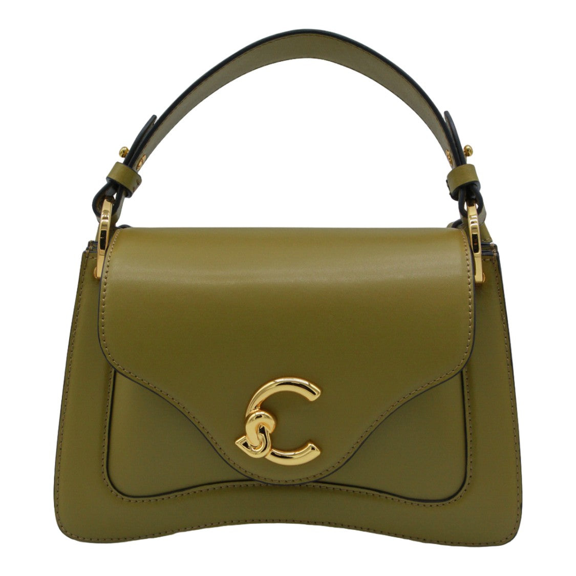 Coccinelle Structured Handbag With Curved Flap Closure