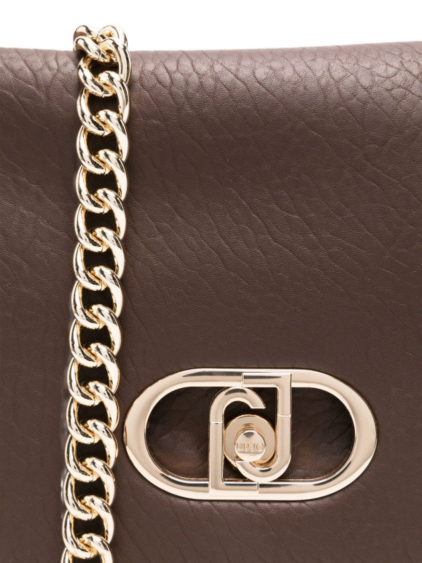 Liu Jo Beige Shoulder Bag With Gold-Tone Chain