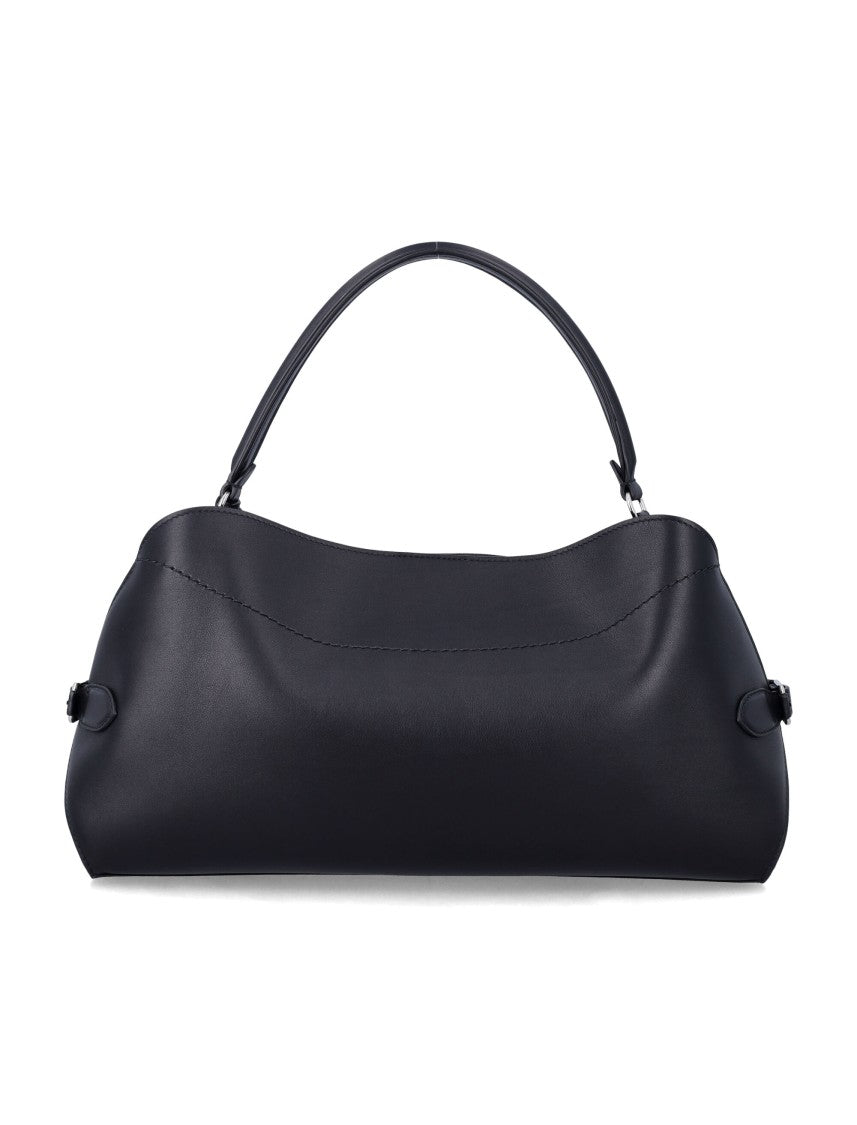 Polo Ralph Lauren Leather Structured Shoulder Satchel