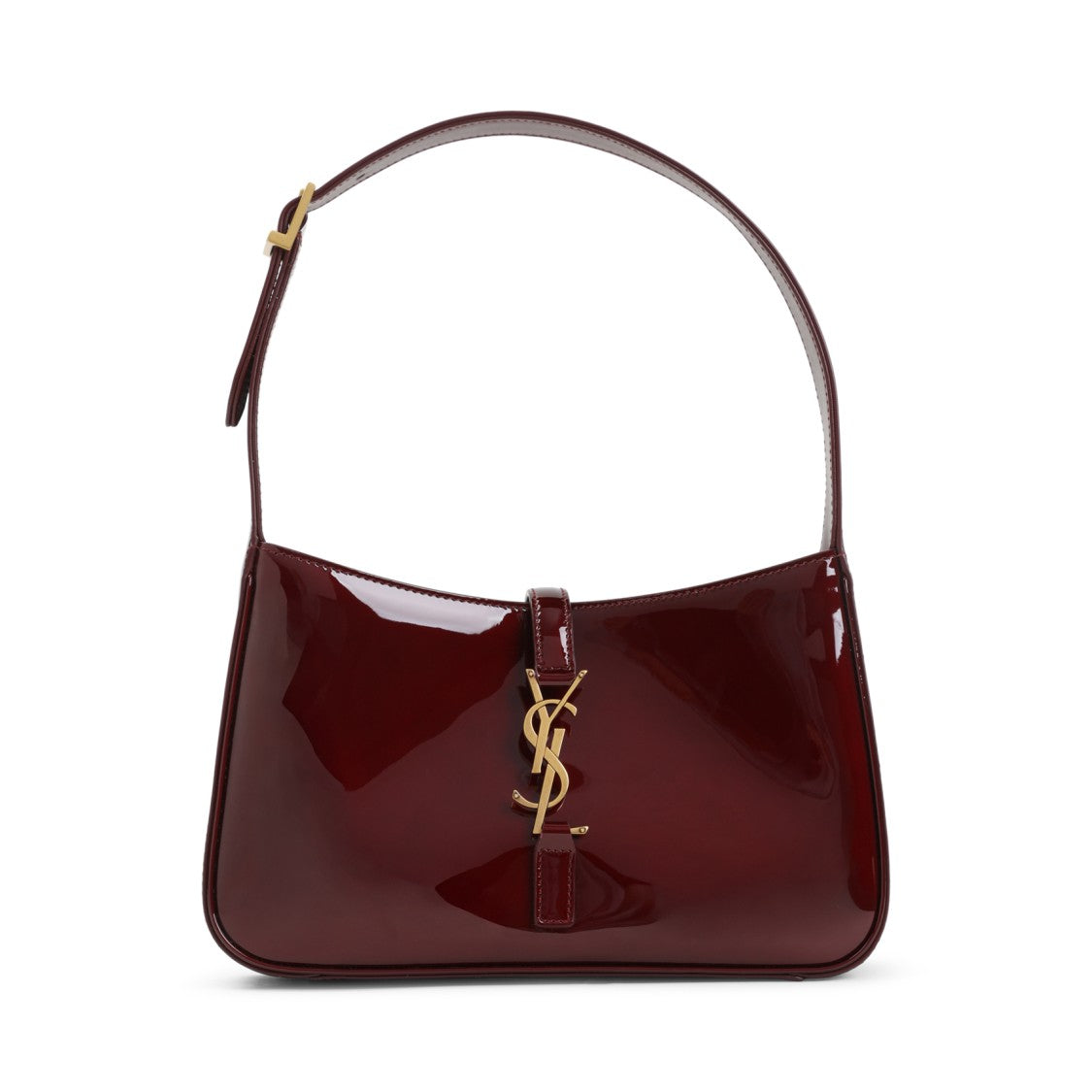 Saint Laurent Le 5 À 7 Burgundy Leather Shoulder Bag