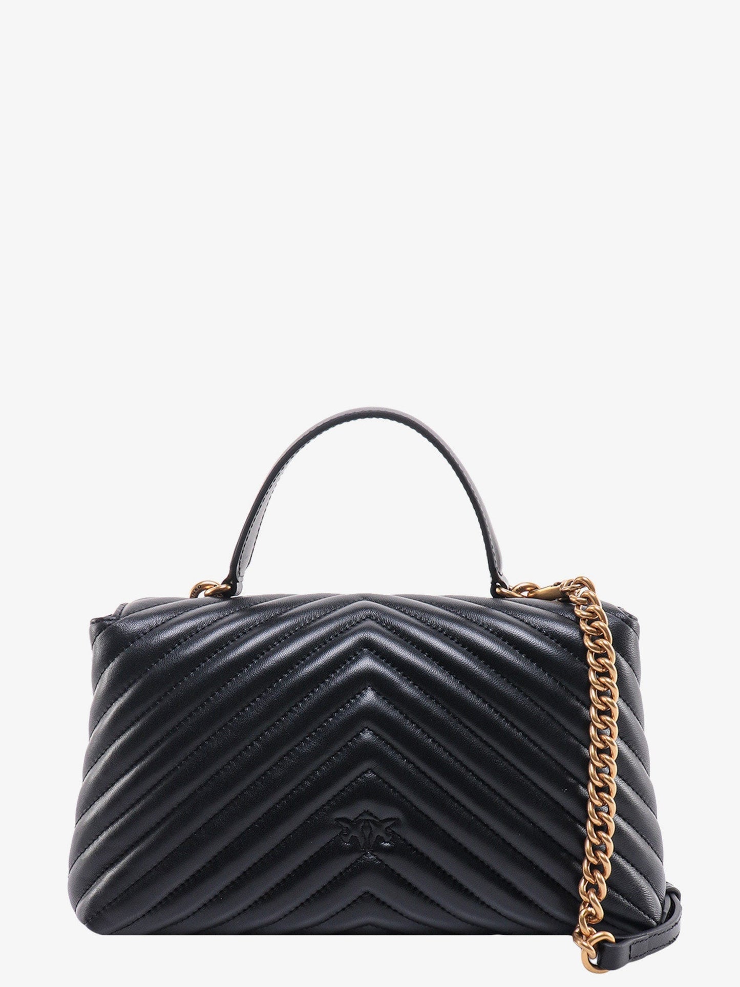 Love lady matelassã© leather handbag with love birds buckle