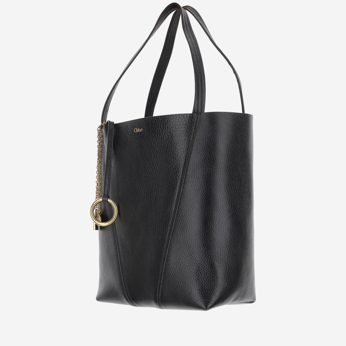 Chloé Spin Tote Bag In Garnet Leather