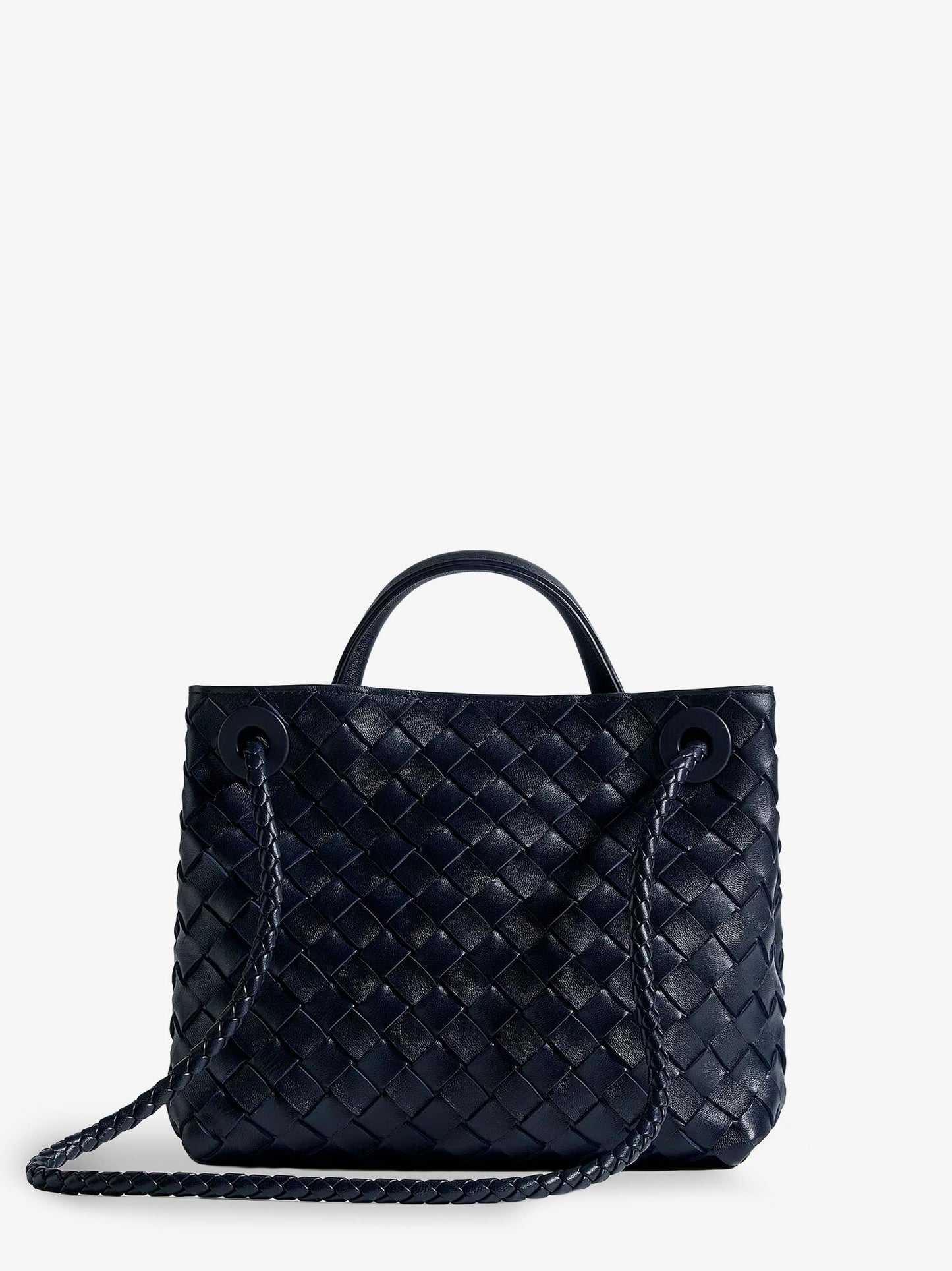 Andiamo leather shoulder bag with Intrecciato motif