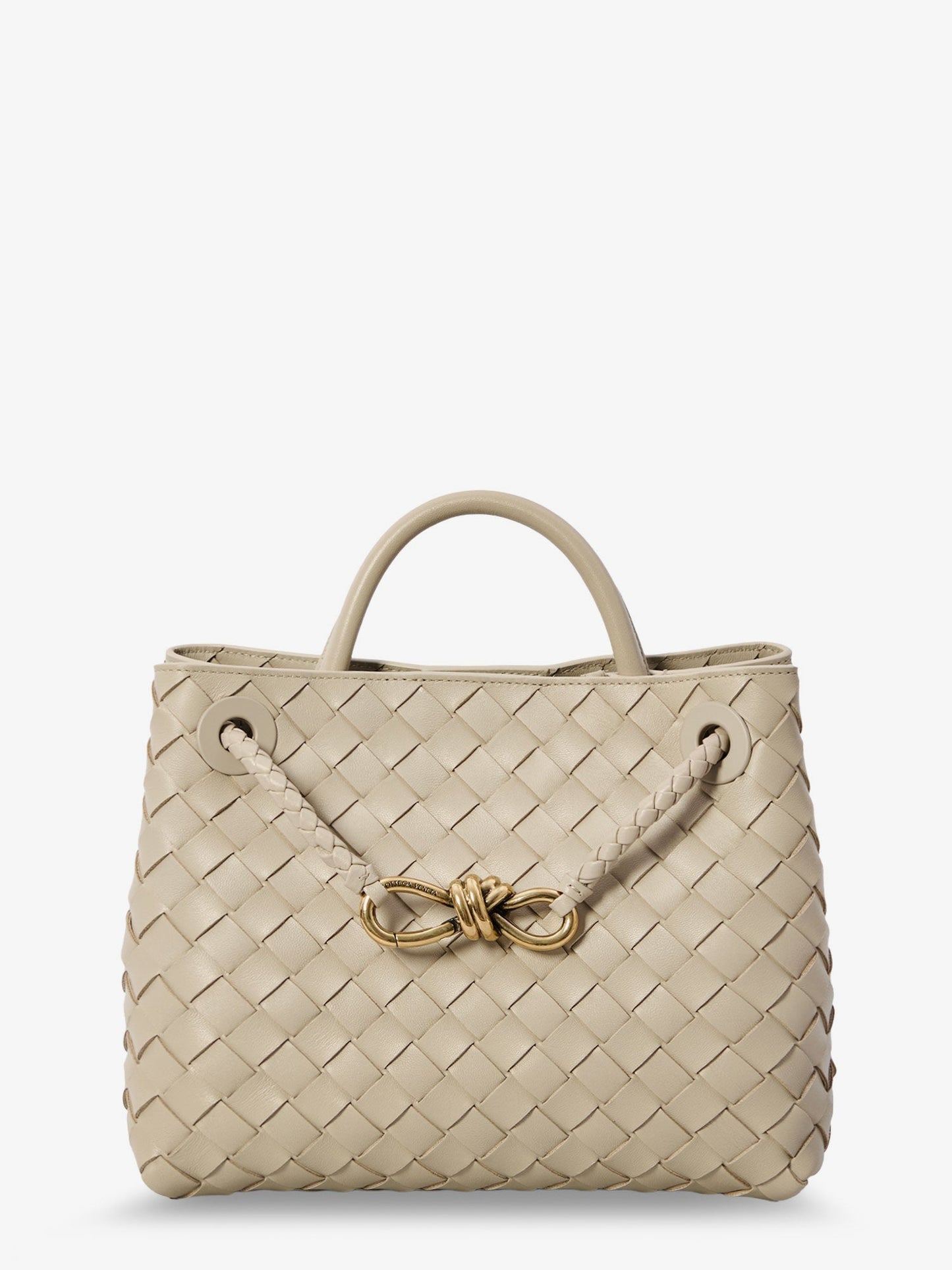 Andiamo leather shoulder bag with Intrecciato motif