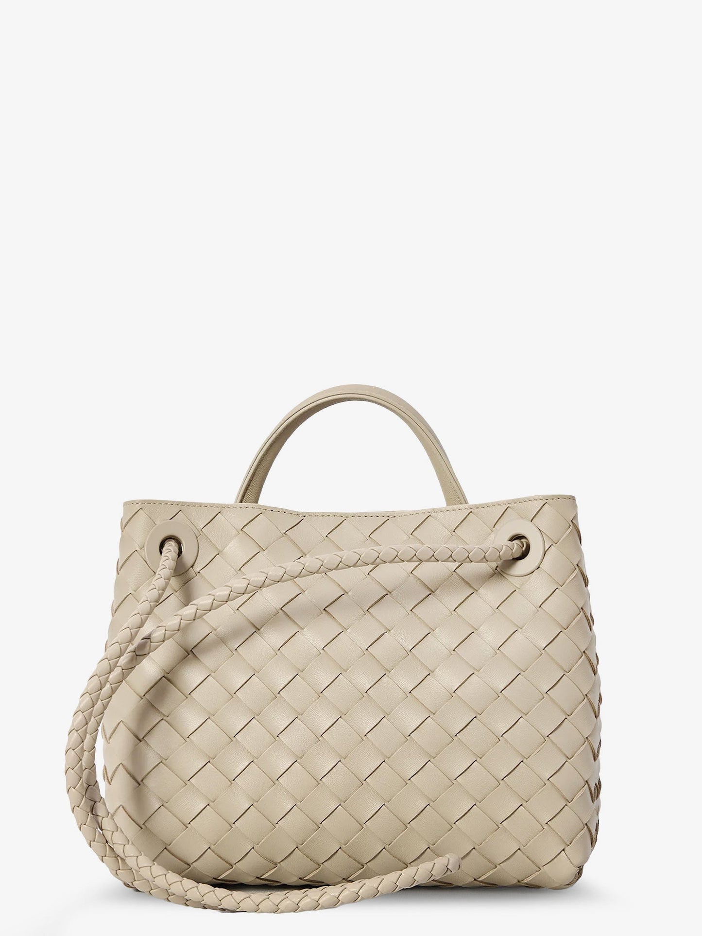 Andiamo leather shoulder bag with Intrecciato motif