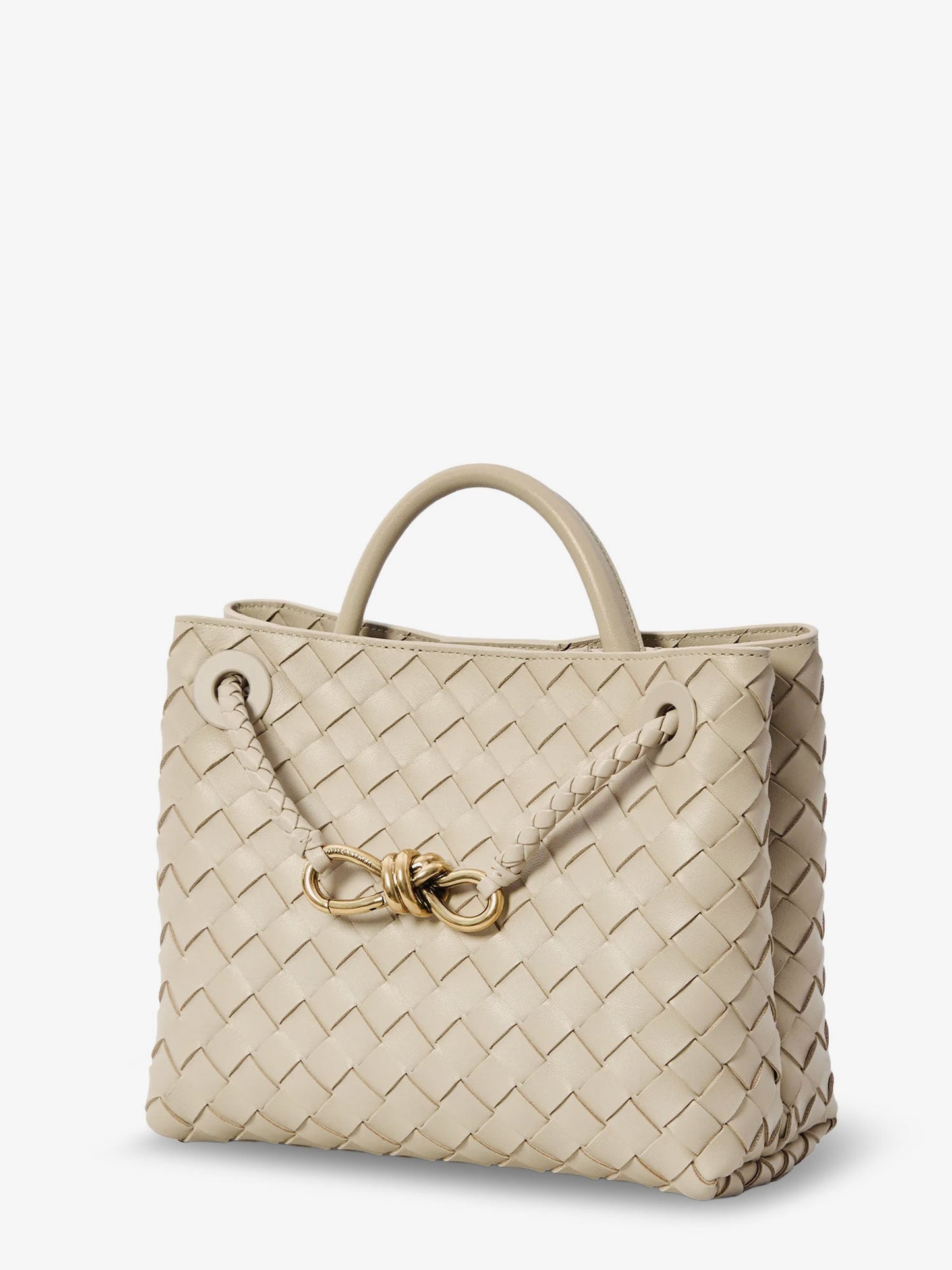 Andiamo leather shoulder bag with Intrecciato motif
