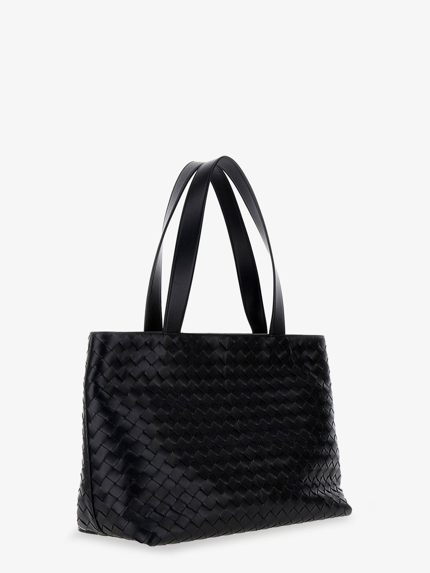Leather shoulder bag with Intrecciato motif