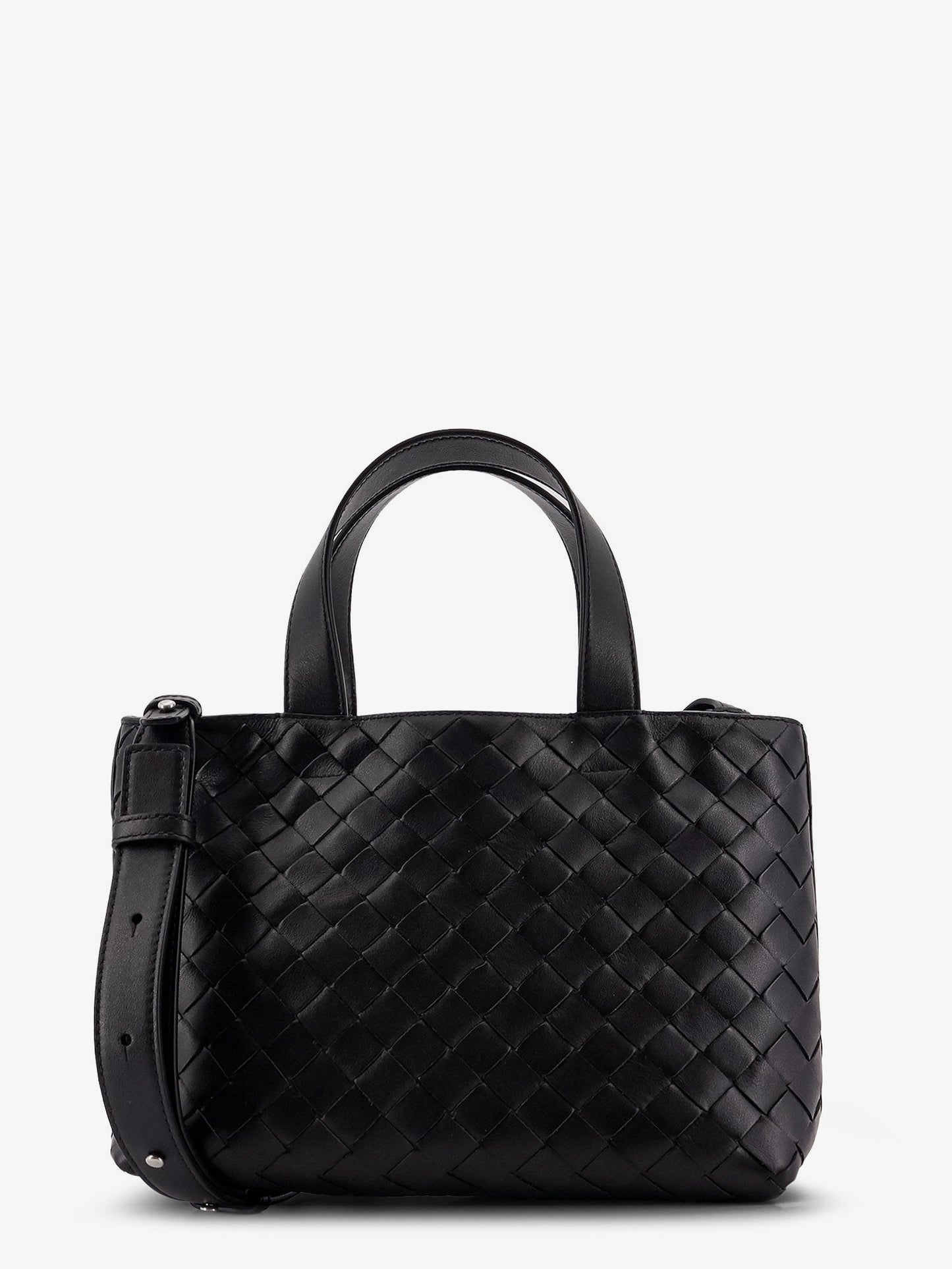 Leather crossbody bag with Intrecciato pattern