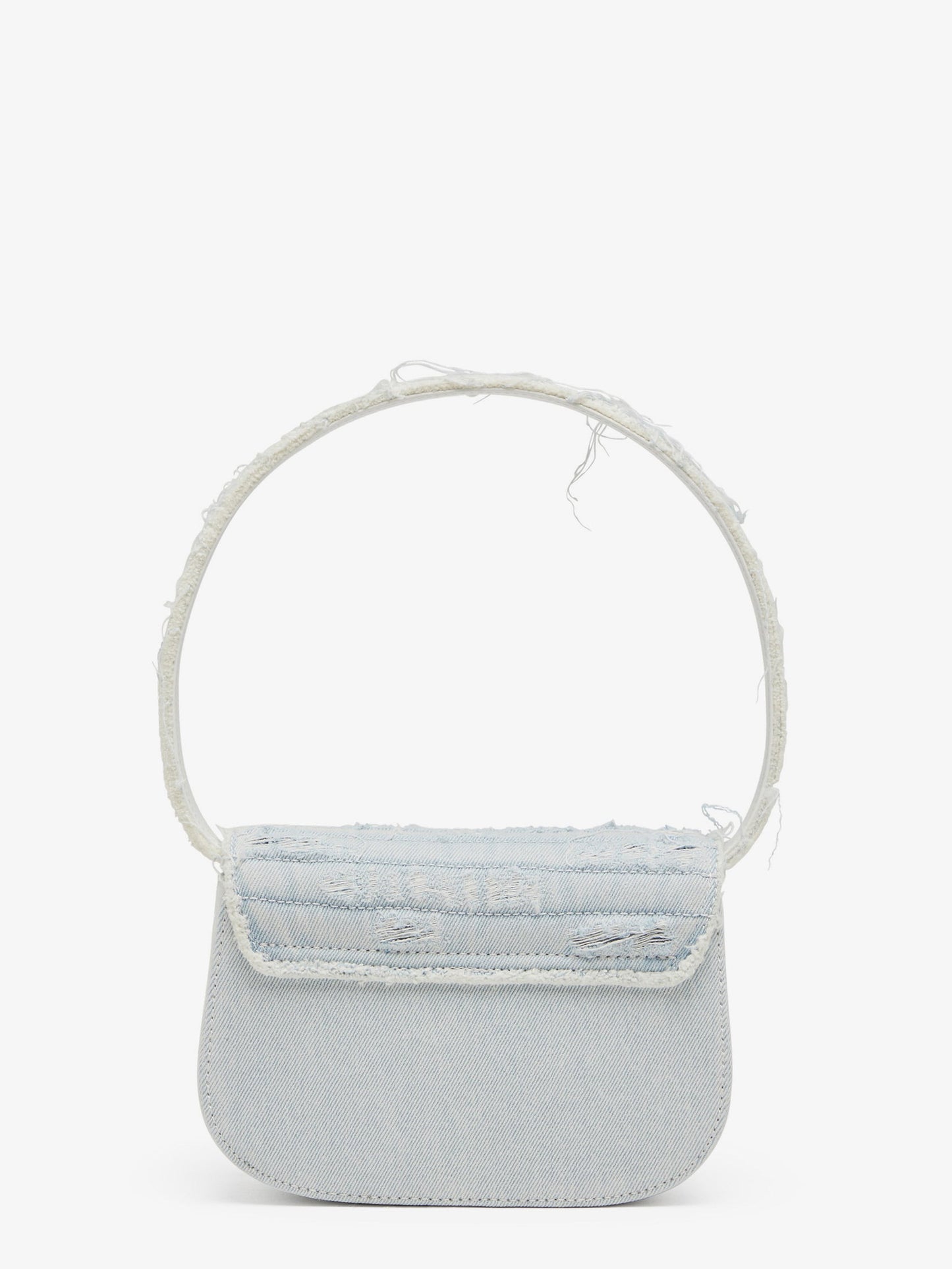 1DR denim shoulder bag with rhinestone D logo