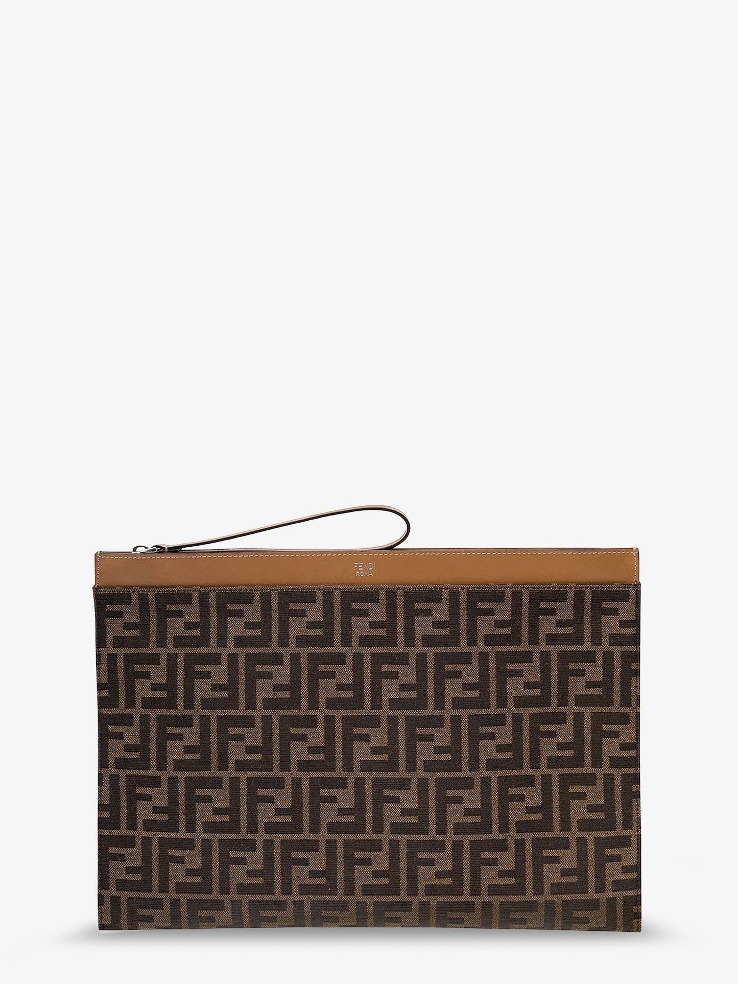 FF Jacquard Fabric Flat Pouch Large