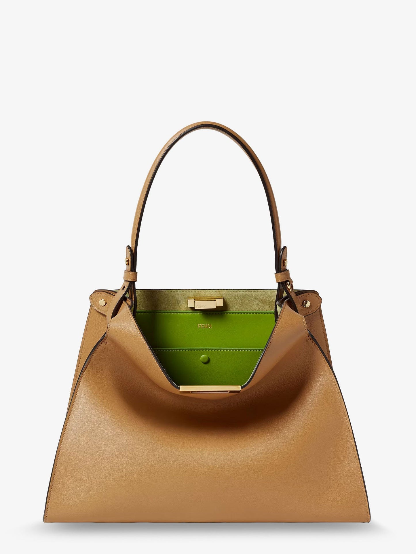Fend Way Medium leather shoulder bag with contrasting lining