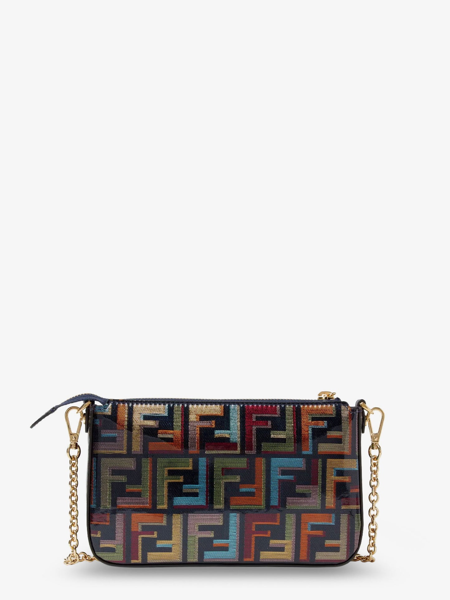 Baguette FF fabric clutch bag