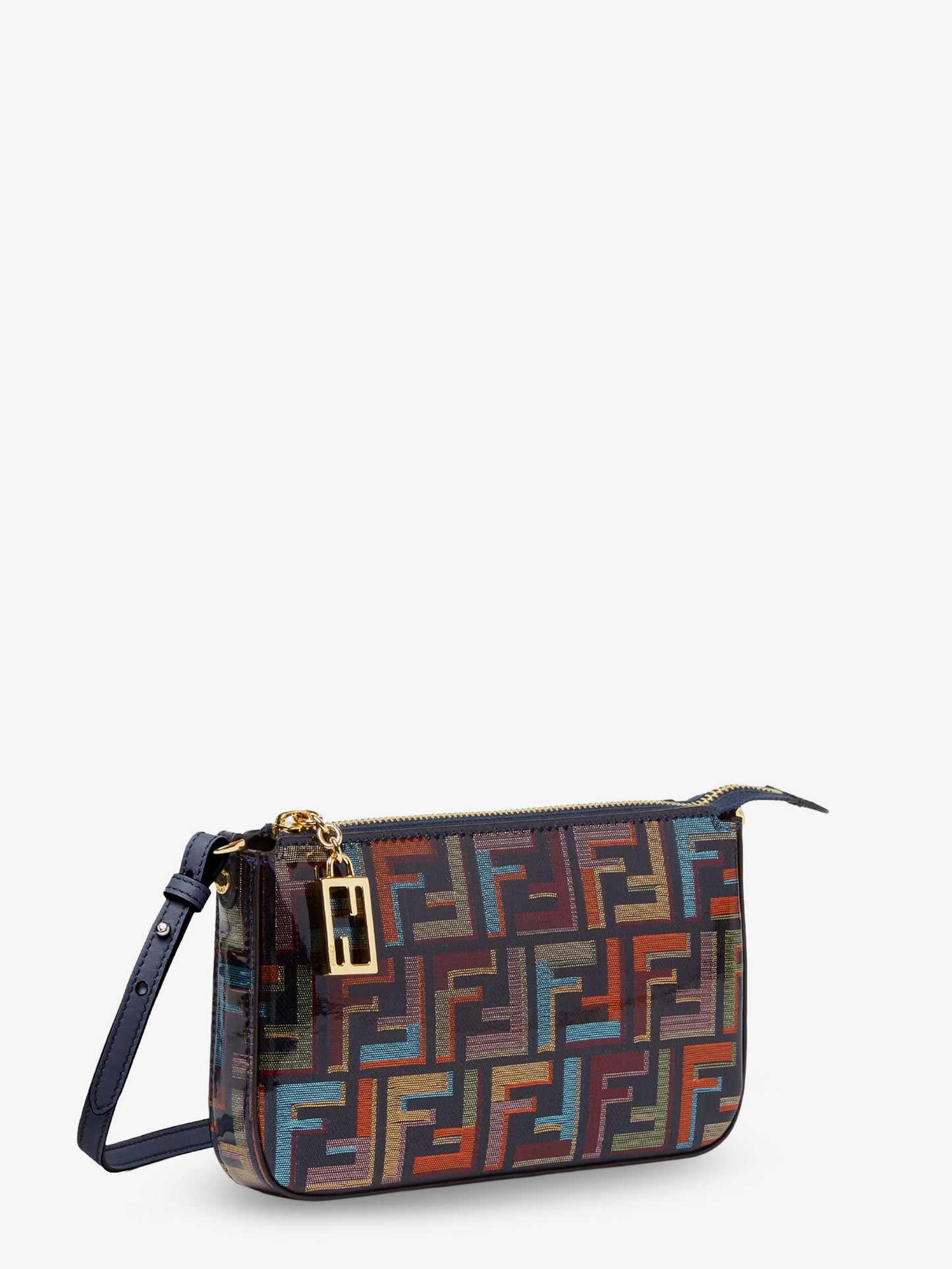 Baguette FF fabric clutch bag