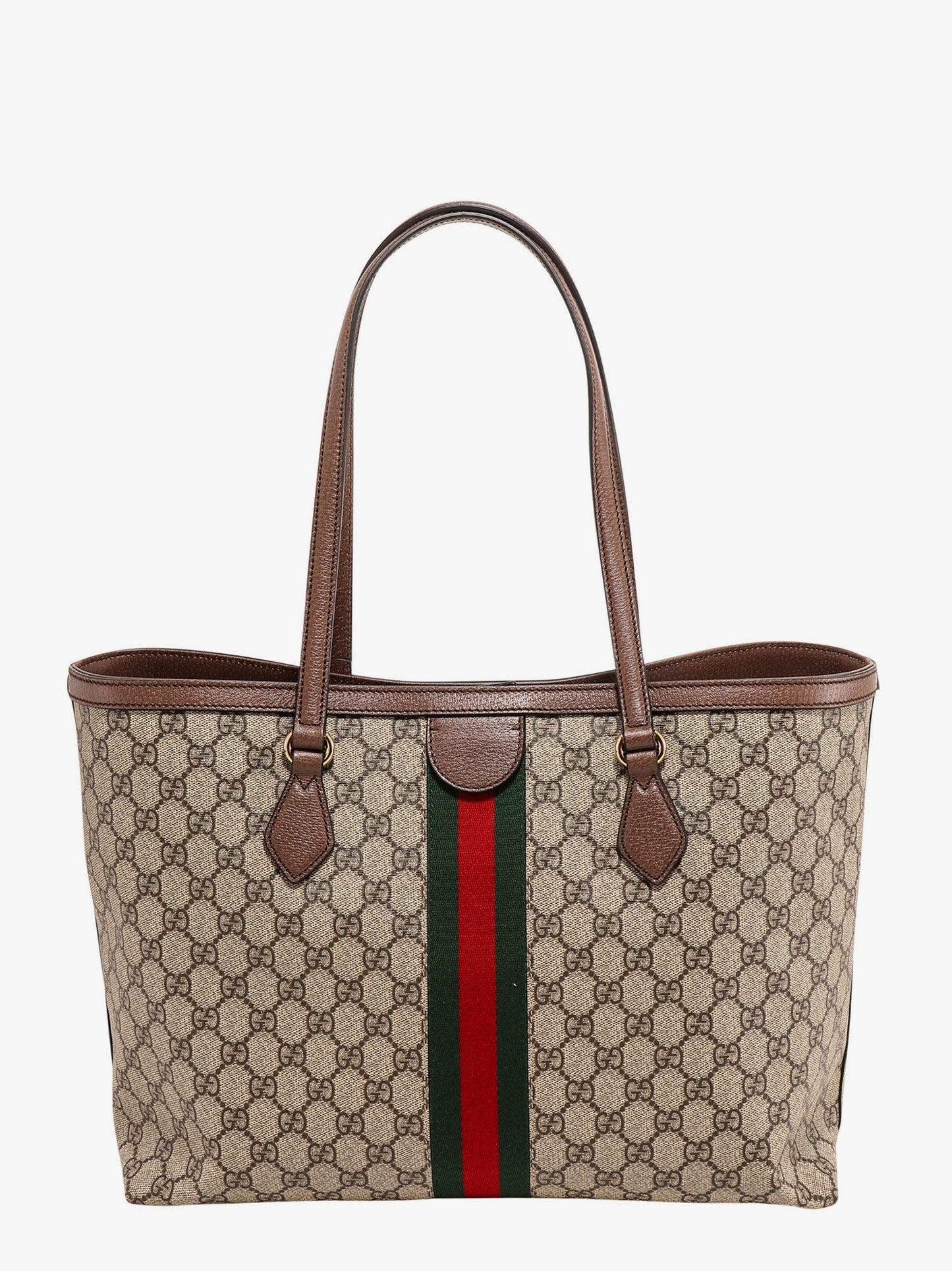 Coated canvas Ophidia shopping bag with Supreme GG fabric