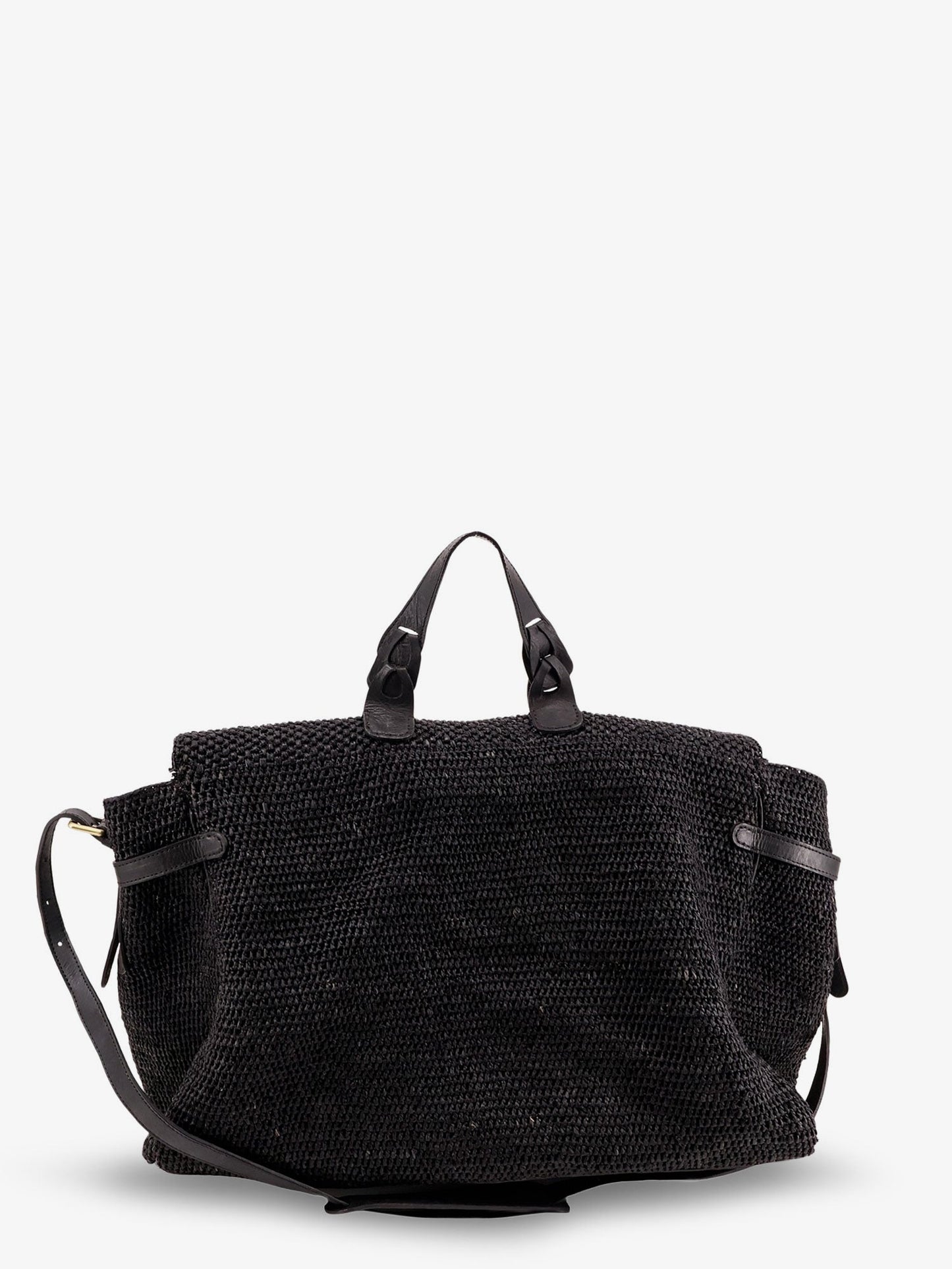 Alpha Raffia Shoulder Bag