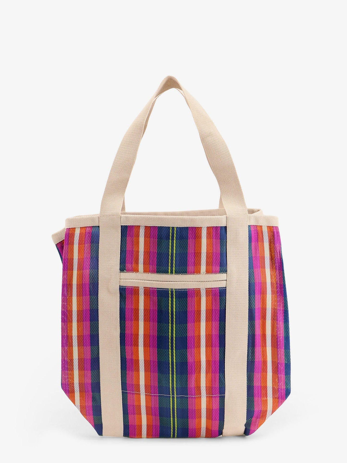 Darwen nylon shoulder bag with striped pattern