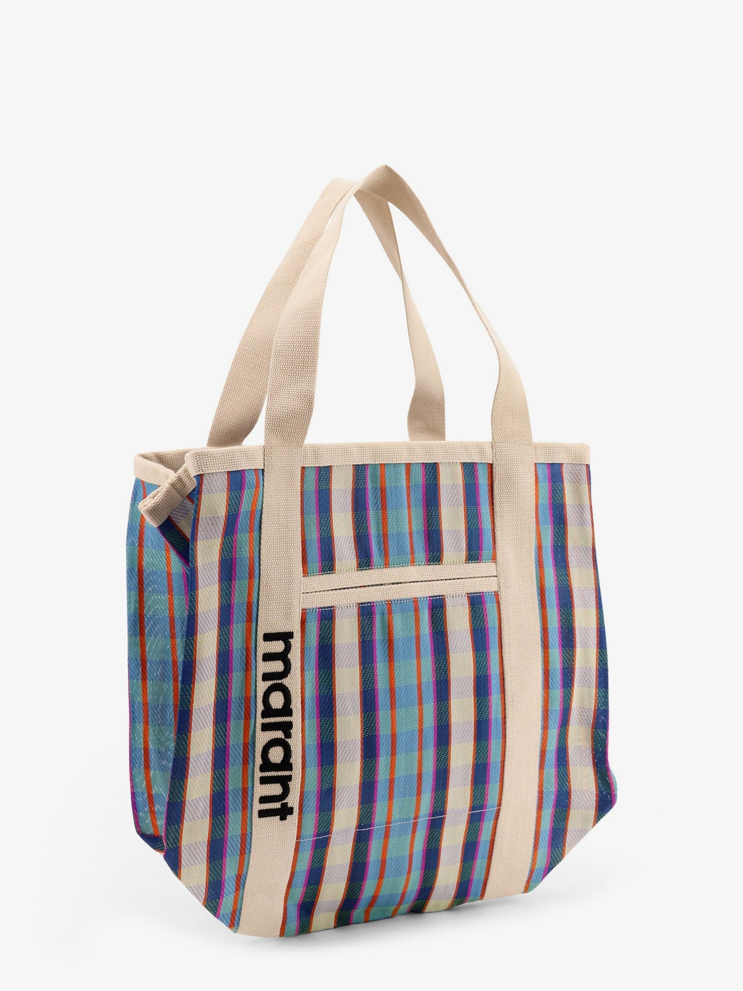 Darwen nylon shoulder bag with striped pattern