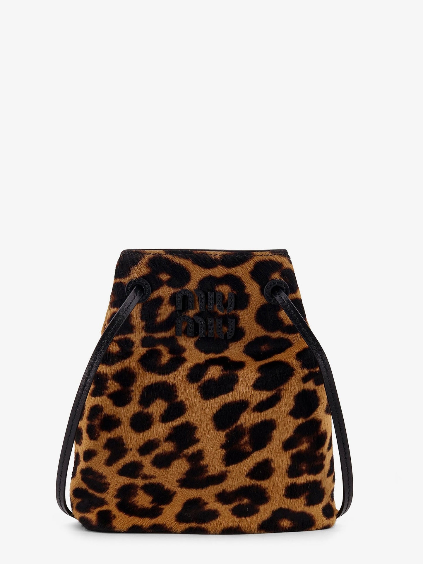 Animal print leather crossbody bag