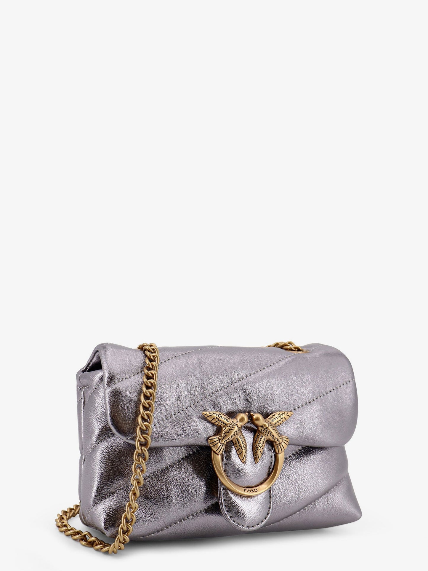 Laminated leather Baby Love Puff crossbody bag