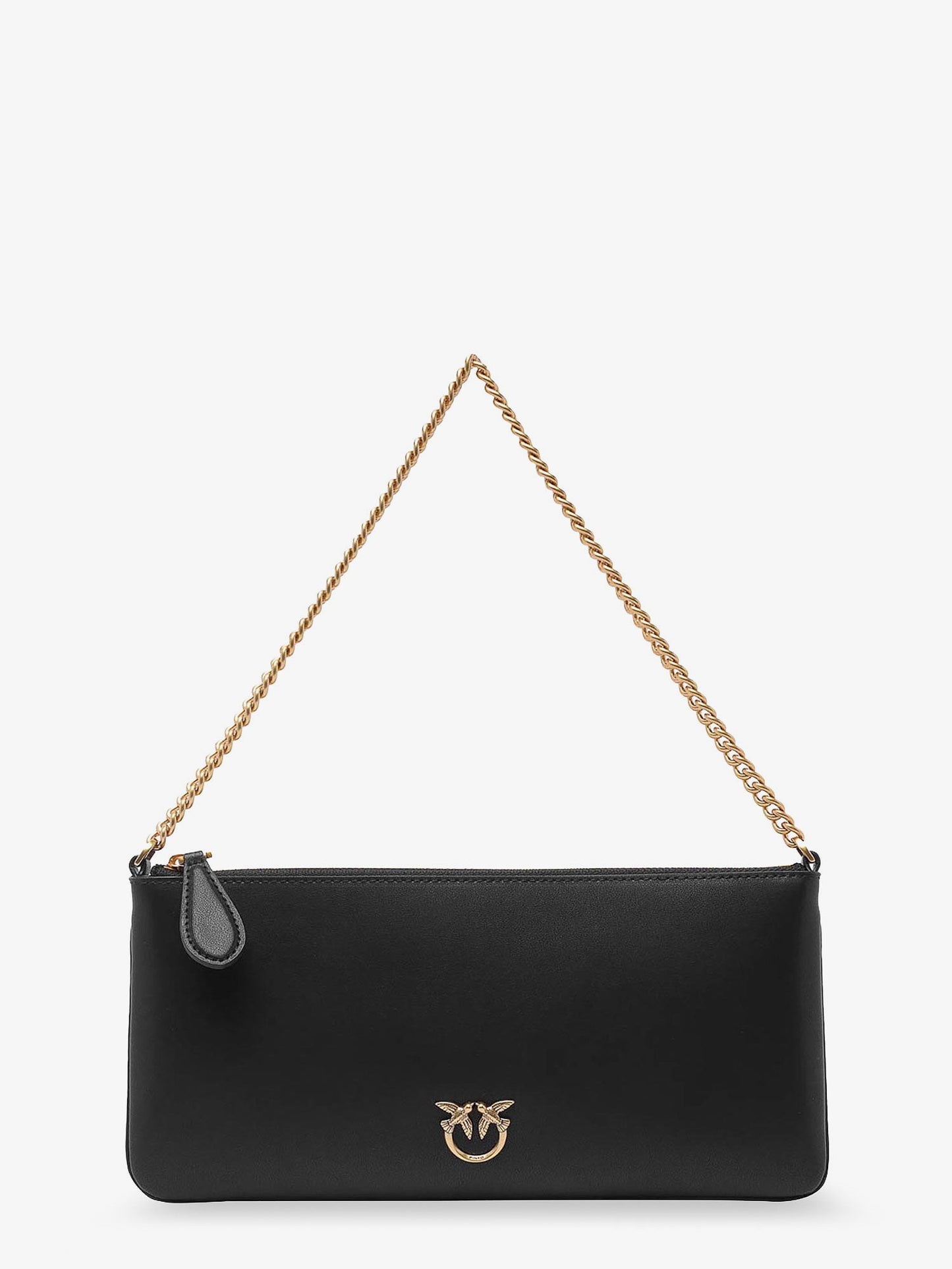 Horizontal Flat leather shoulder bag