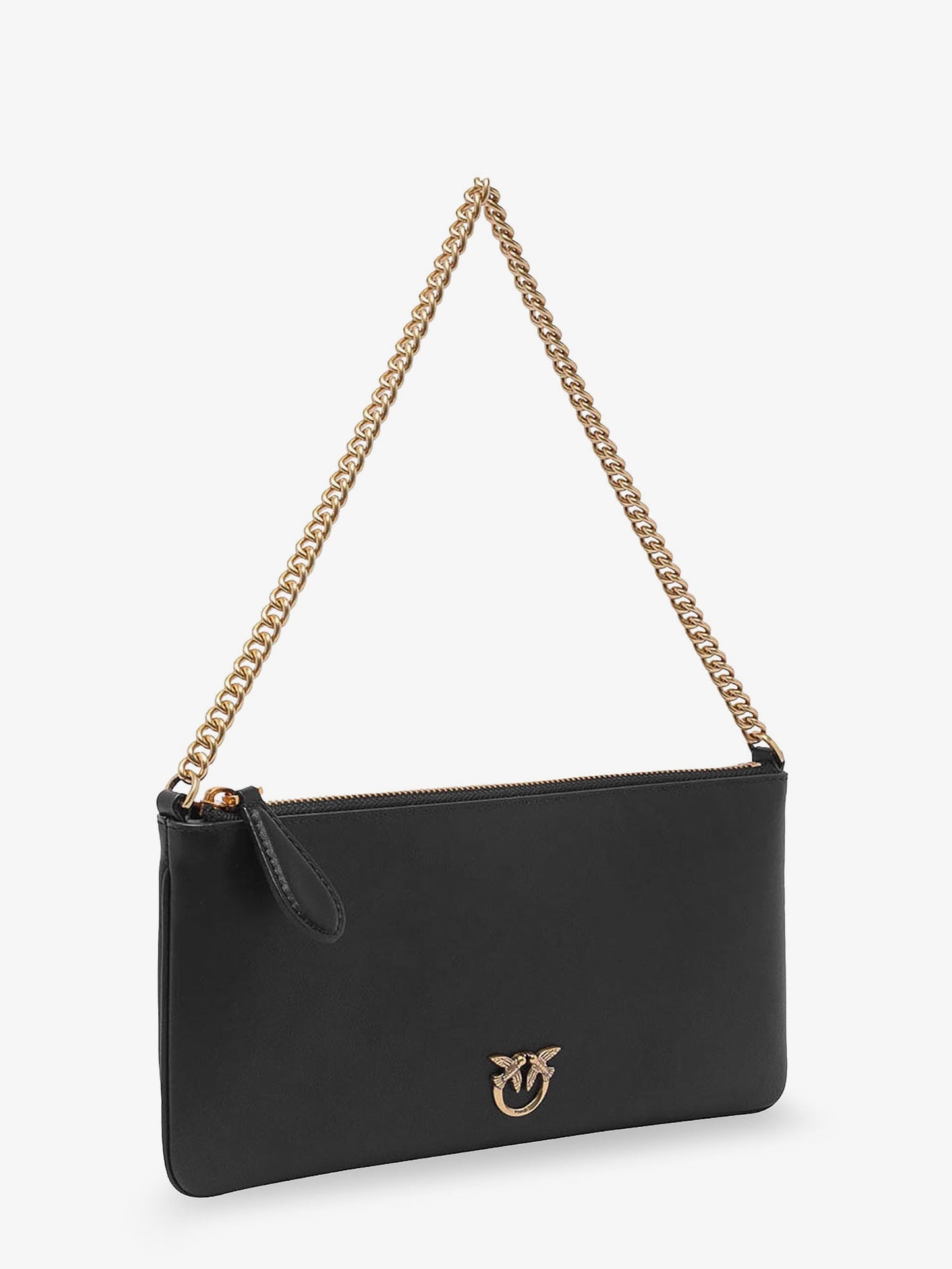 Horizontal Flat leather shoulder bag