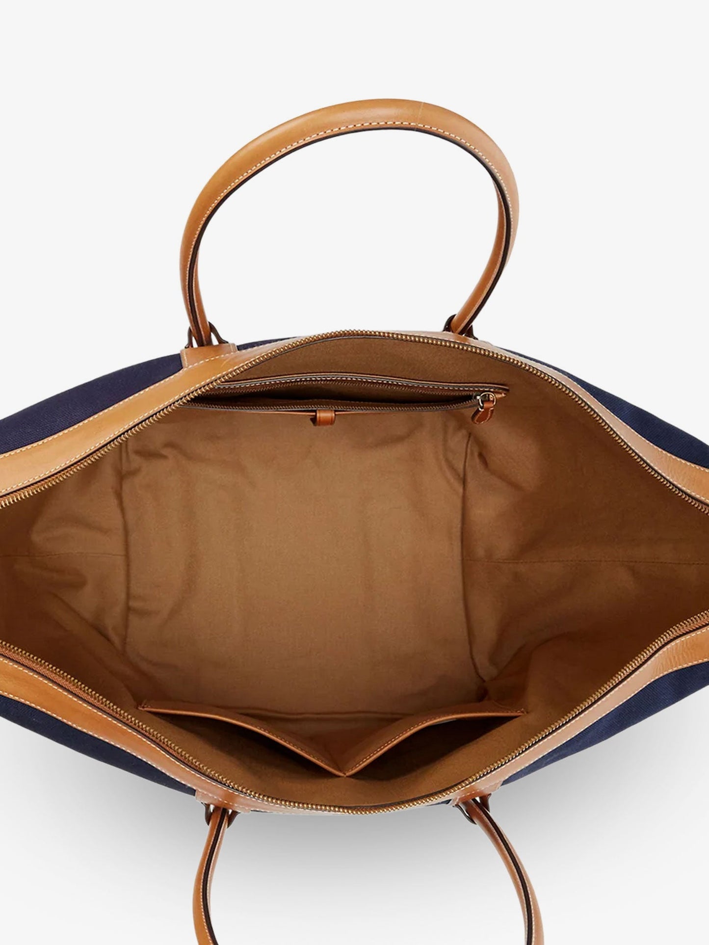Canvas shoulder bag with embroidered logo
