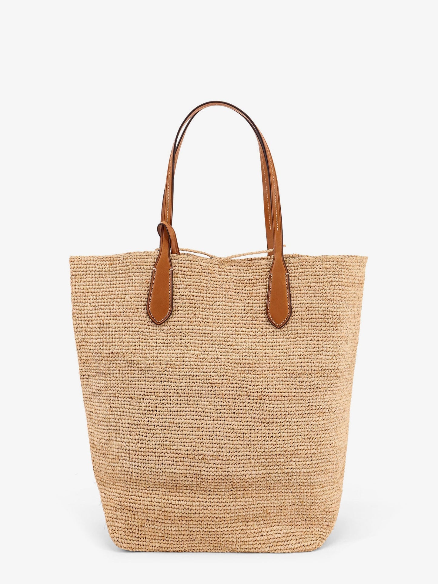 Leather shoulder bag with logo on the front