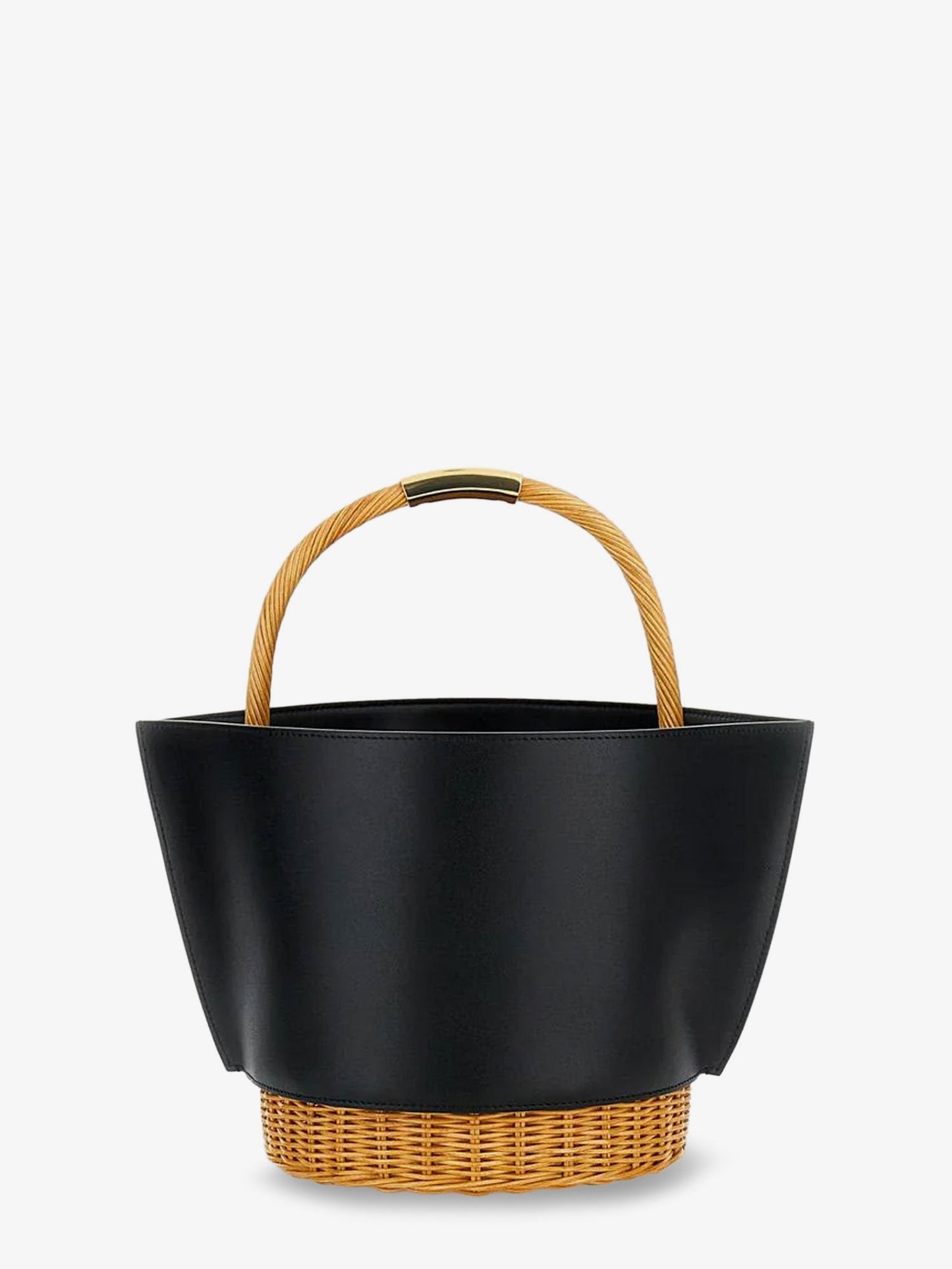 Leather crossbody bag with logo on the front