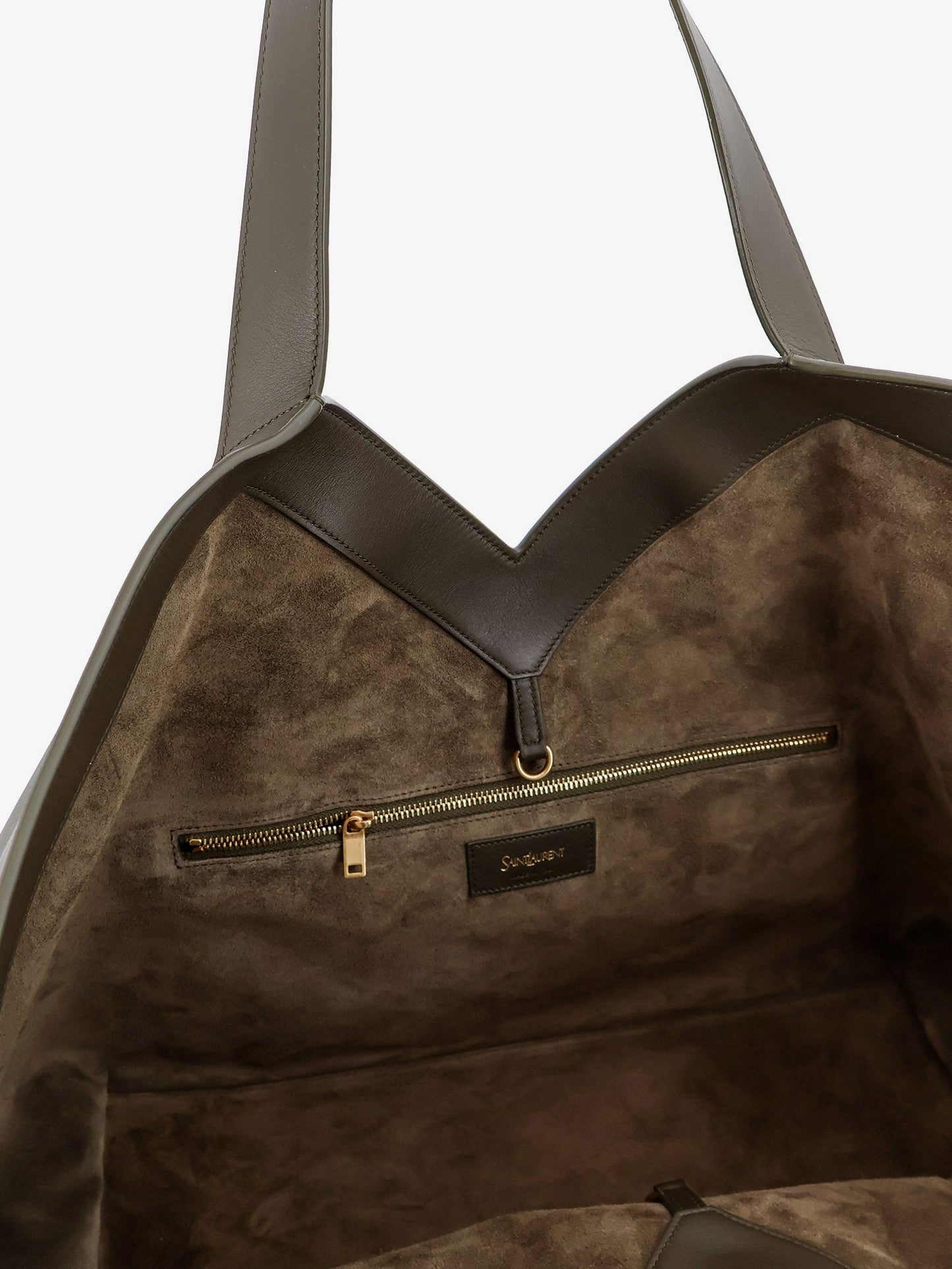 Tote Y hammered leather shoulder bag