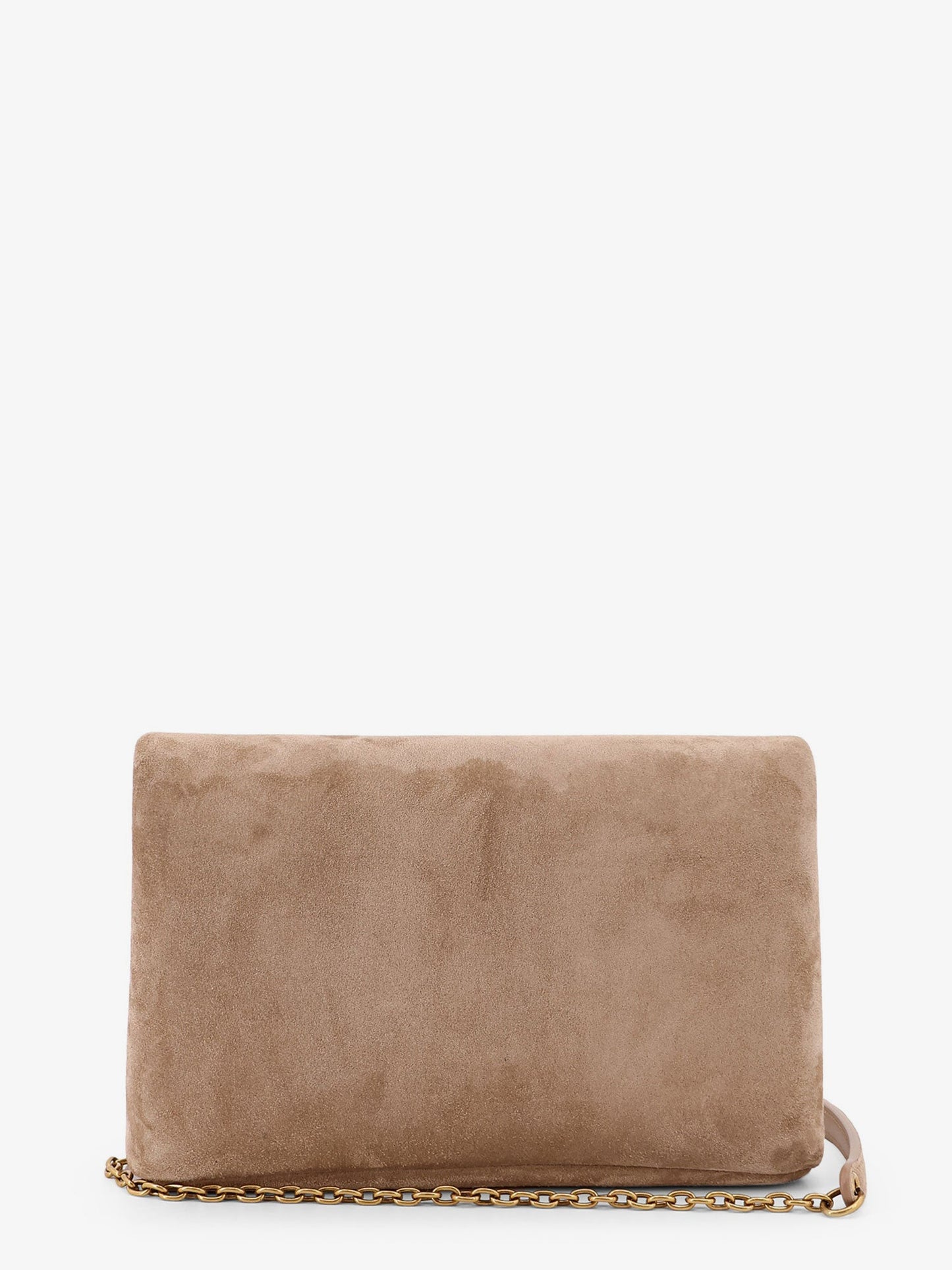 Suede crossbody with metal Cassandre logo
