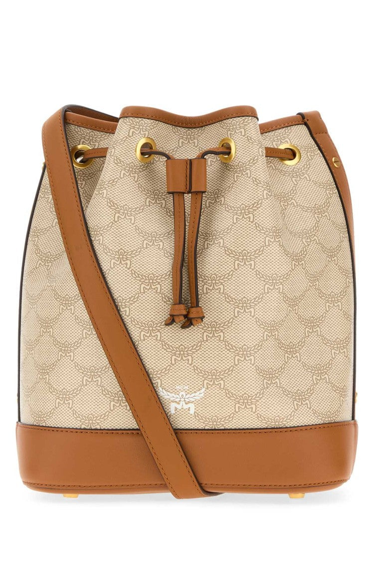 Mcm Printed Canvas Medium Himmel Bucket Bag