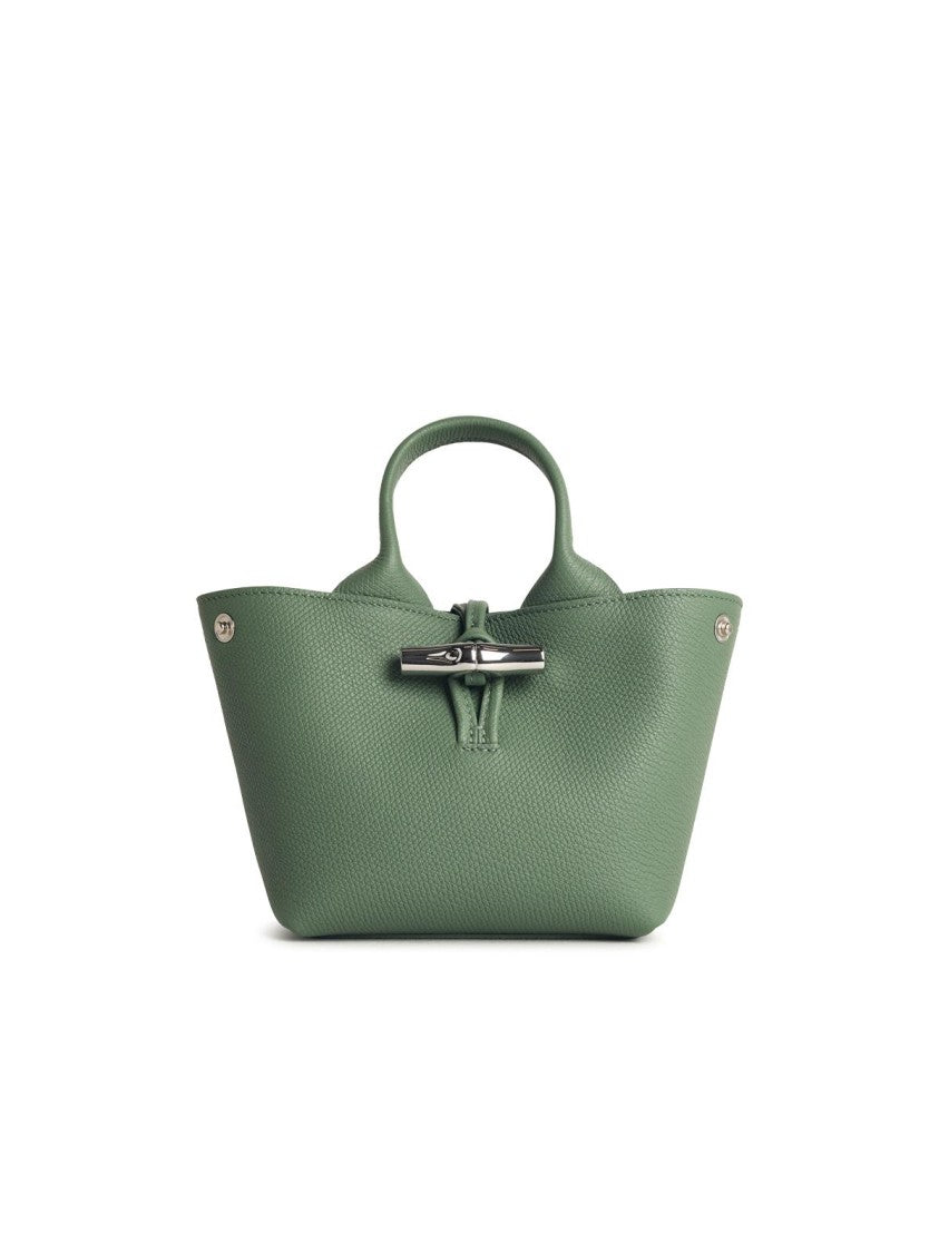 Longchamp Oregano Leather 'Xs Le Roseau' Handle Bag
