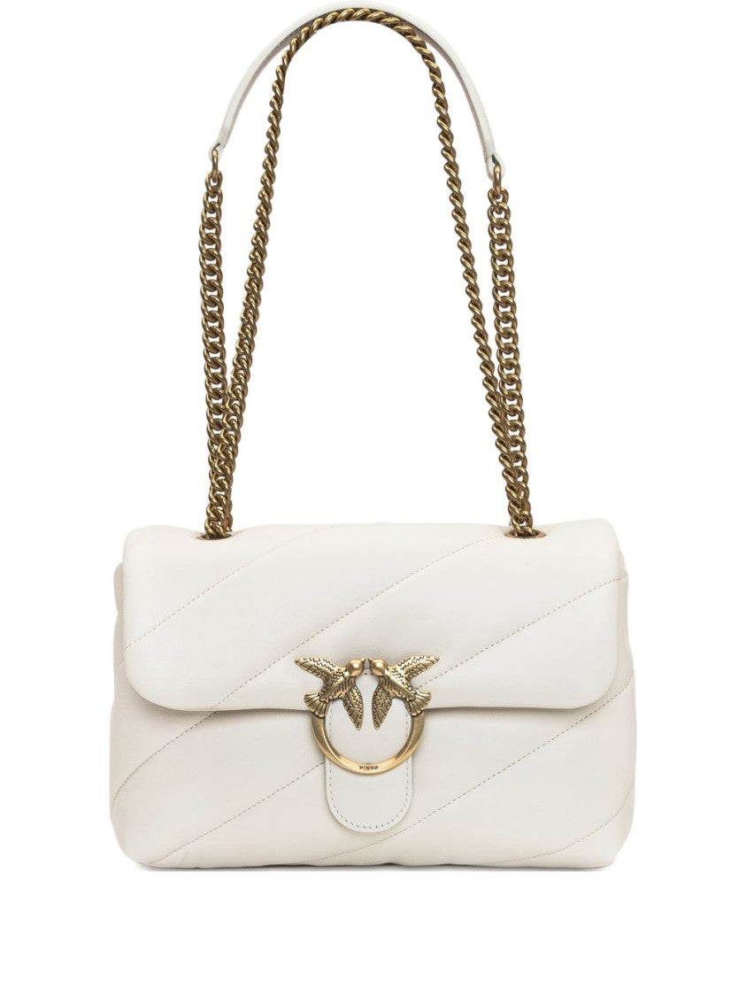 Pinko Quilted Leather Bag With Gold-Tone Bird Clasp