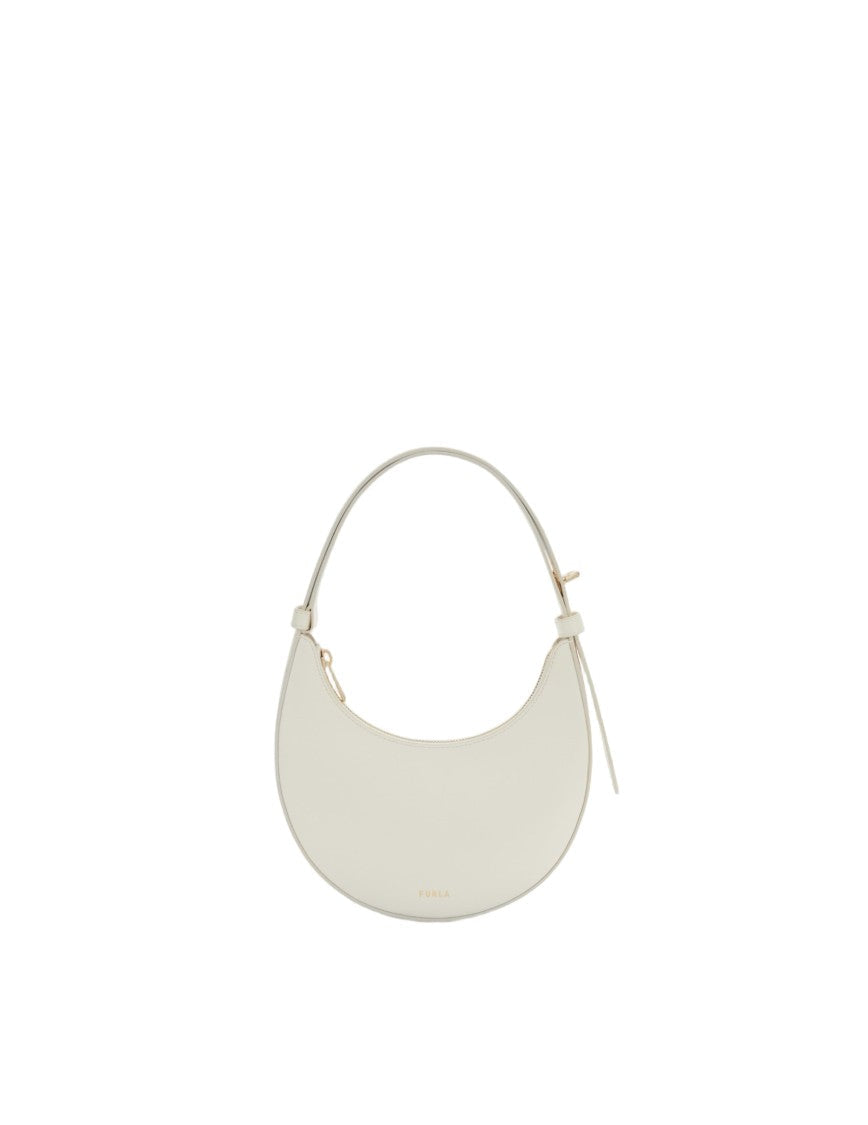 Furla Delizia Mini Hobo Bag In Cream Leather