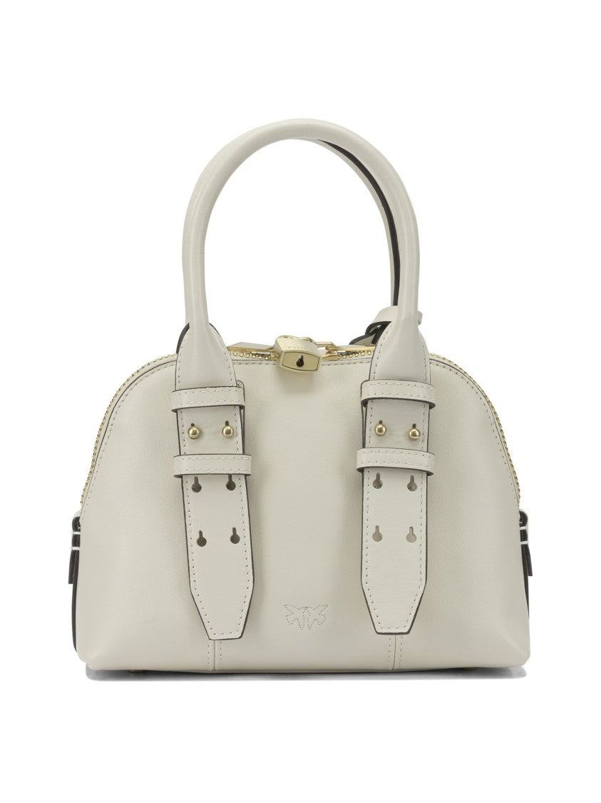 Pinko White Leather Handbag