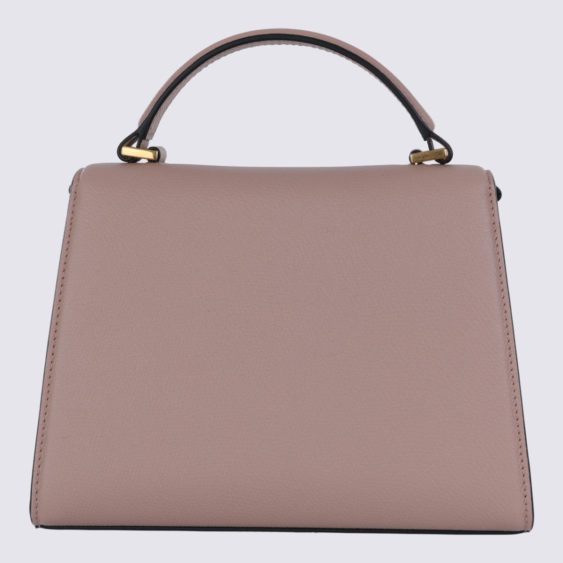 Valentino Garavani Structured Pink Leather Vsling Top Handle Bag