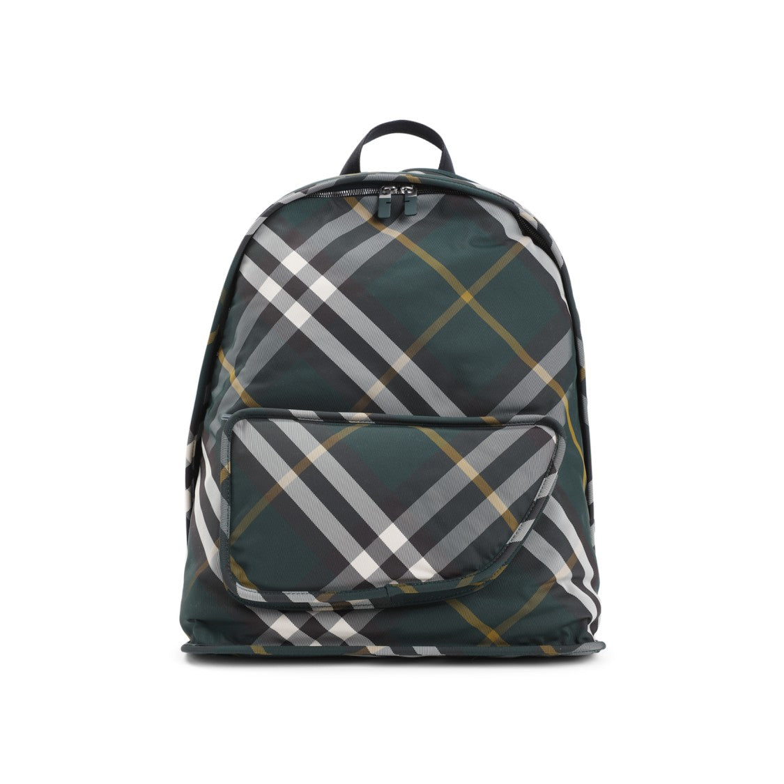 Burberry Green Check Motif Backpack