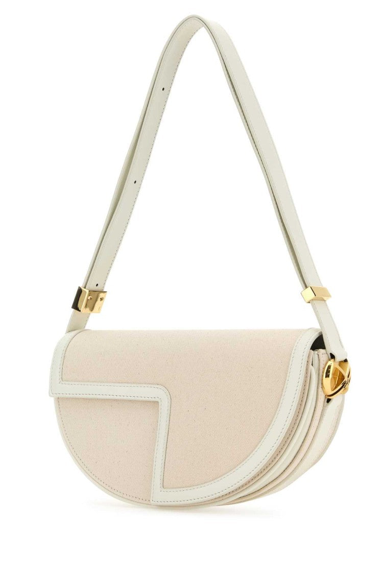 Patou Two-Tone Canvas And Leather Le Patou Shoulder Bag