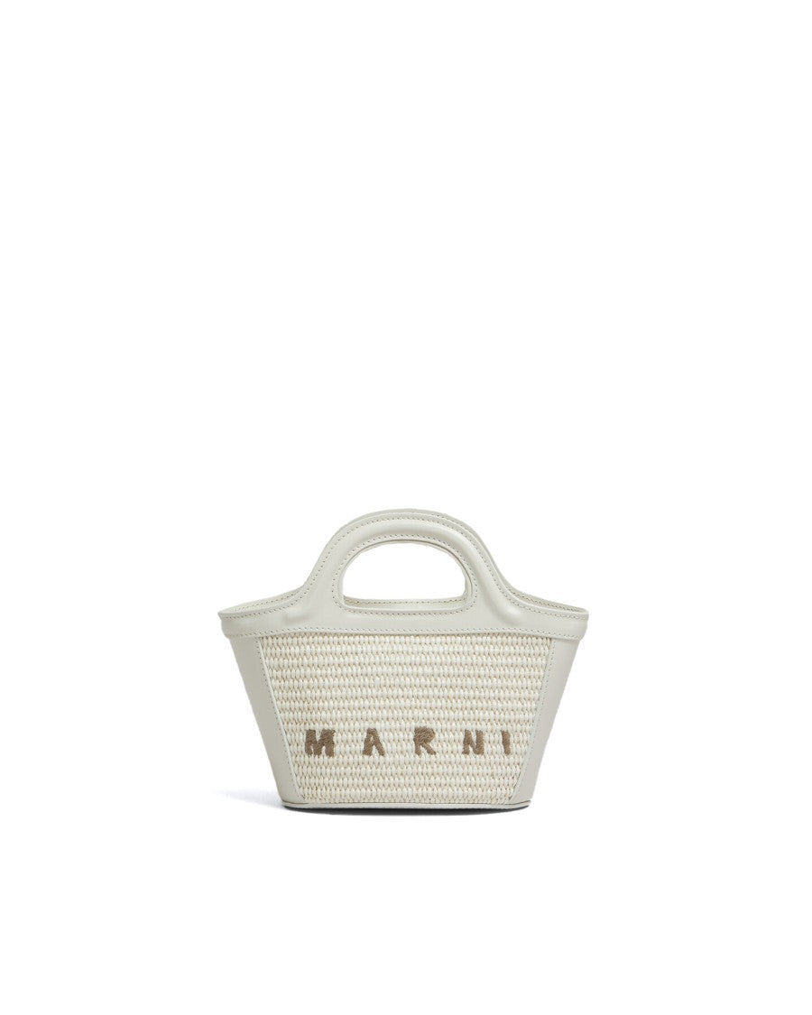 Marni Ecru Tropicalia Raffia-Effect Bag