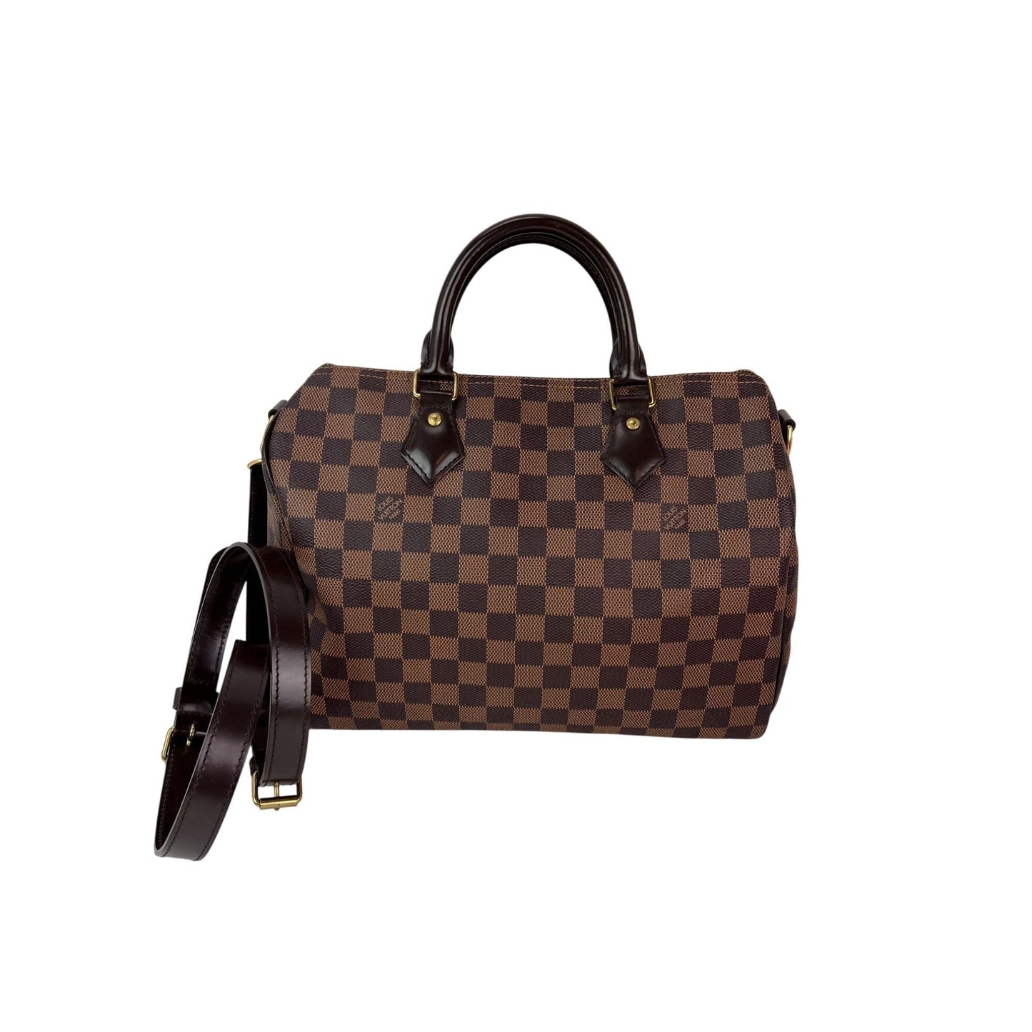 Louis Vuitton Speedy 30 Bandouliere Damier Ebene Satchel