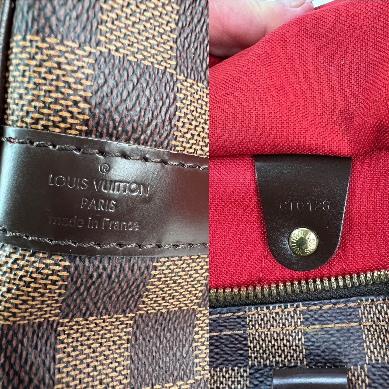 Louis Vuitton Speedy 30 Bandouliere Damier Ebene Satchel