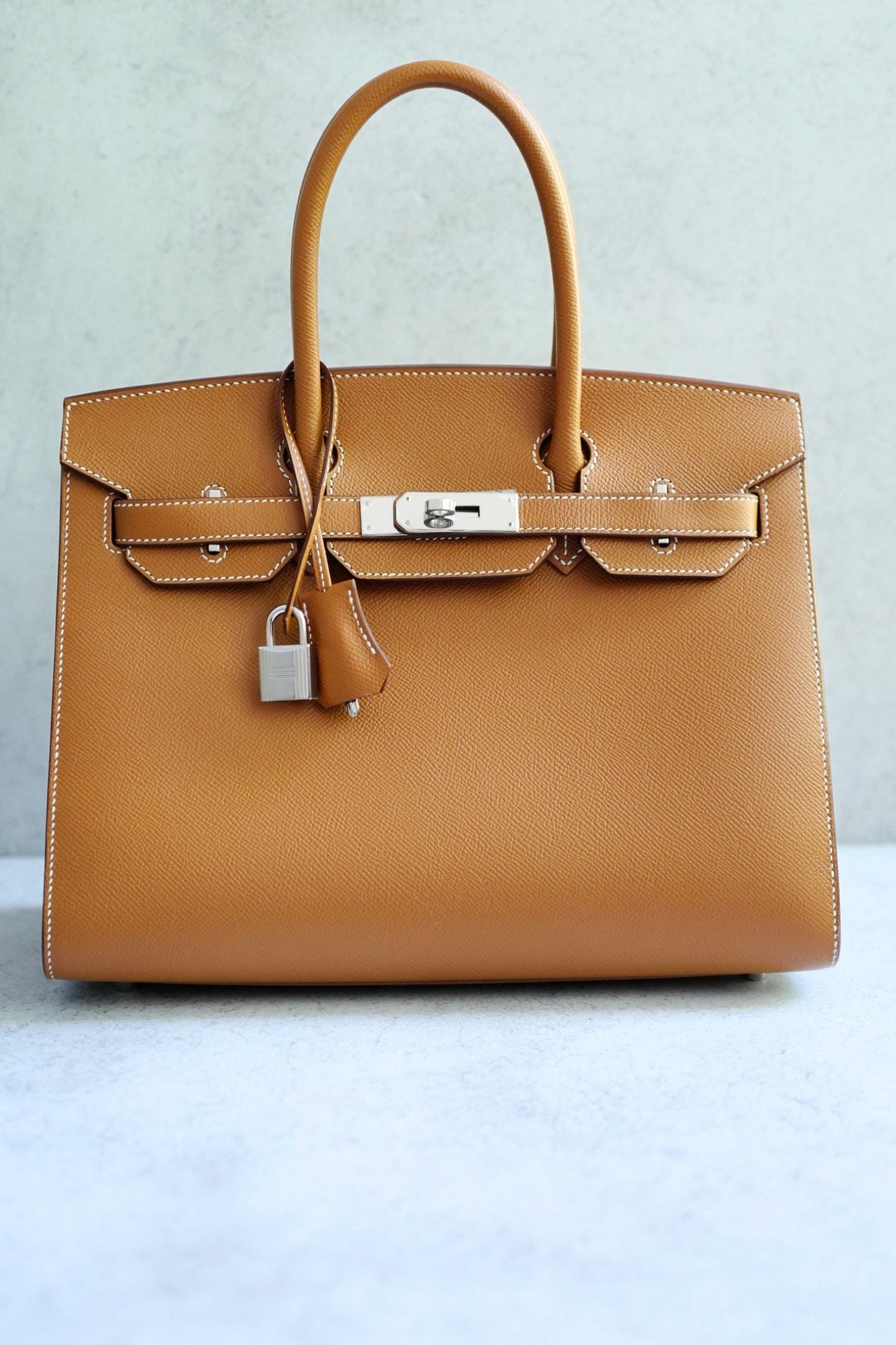 Hermès Birkin 30 Gold Epsom Sellier Palladium Hardware Z Stamp