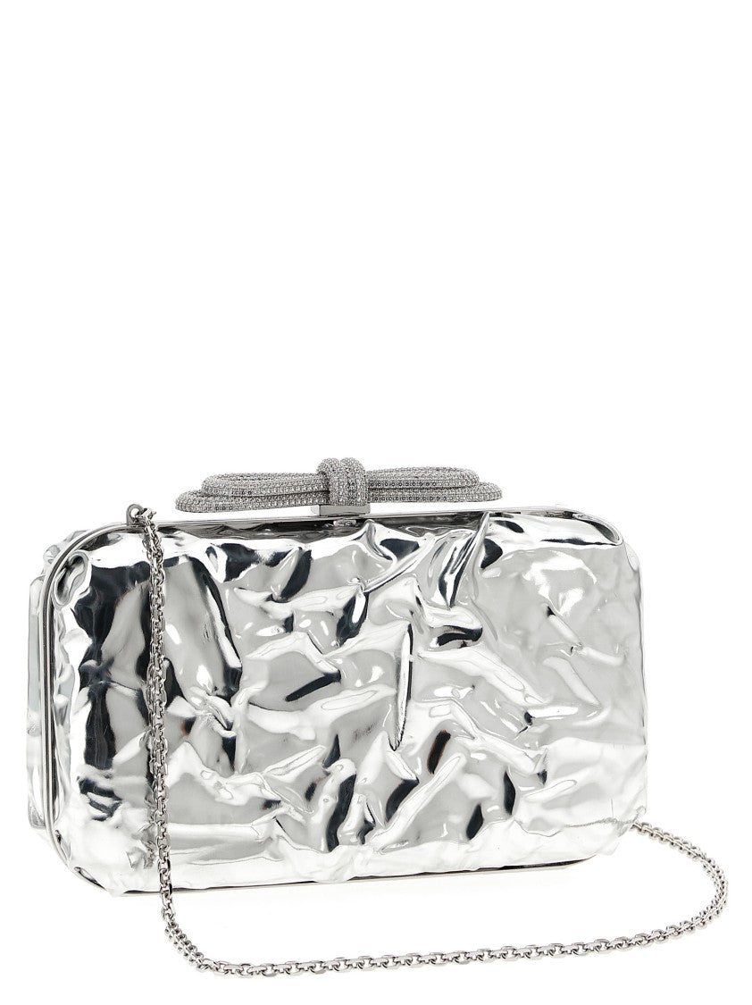 Mach & Mach Double Bow Wrapped Mirror' Clutch