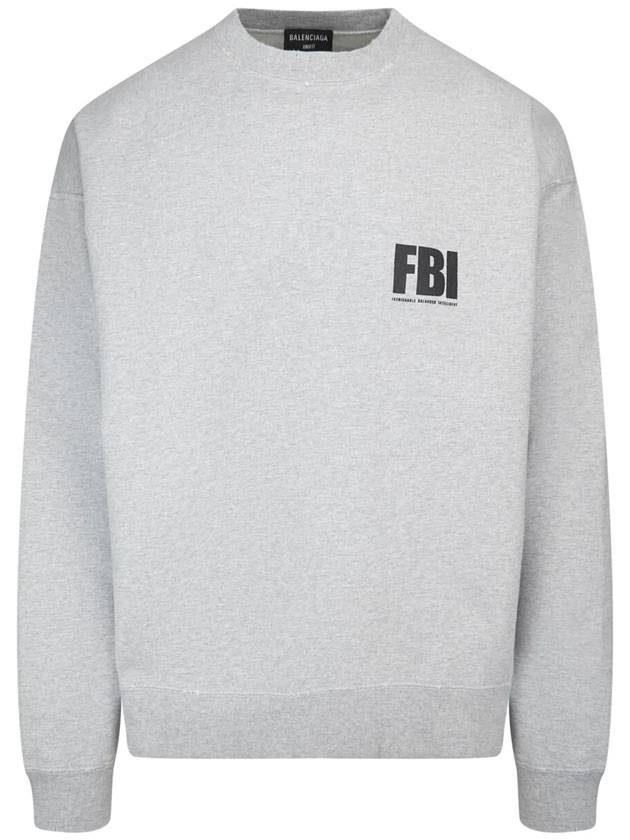 Luxury Balenciaga Trending 2025 FBI Logo Sweatshirt Grey